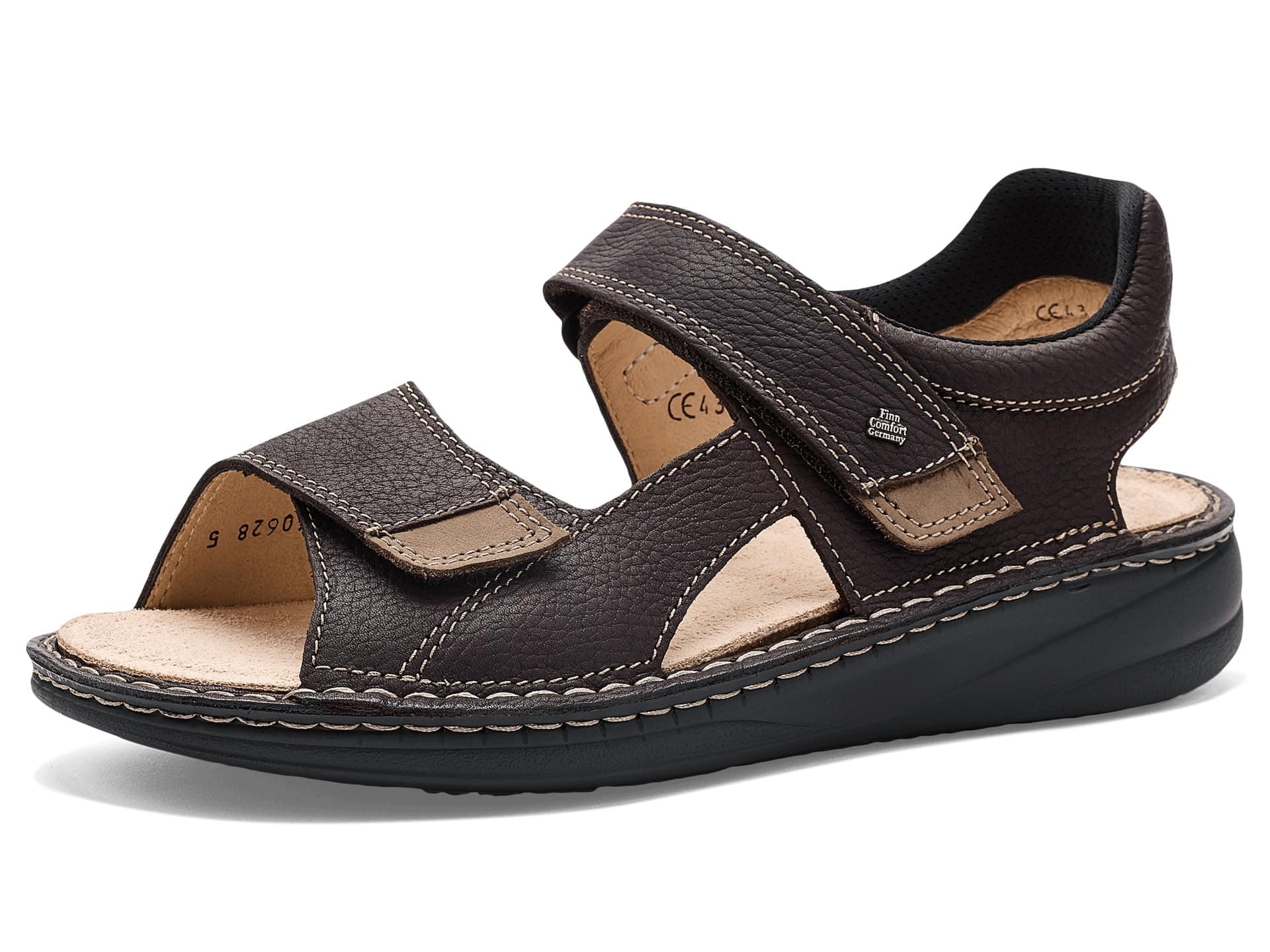 Finn Comfort Skiathos Darkbrown/Truffle Grass/Nubuk — vista principal