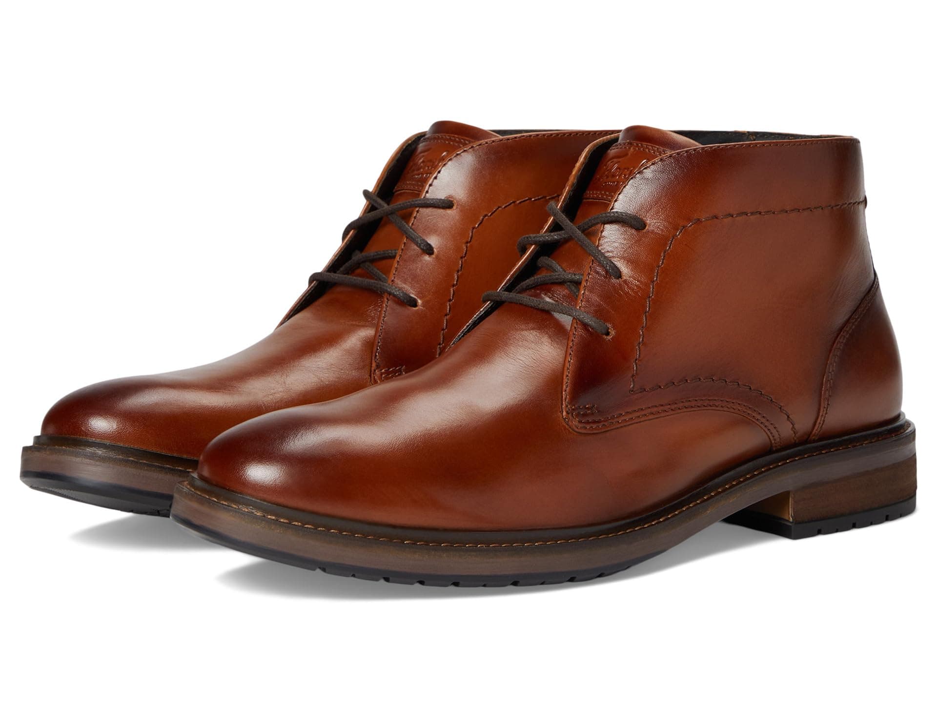 Florsheim Forge Plain Toe Chukka — cor Caramelo