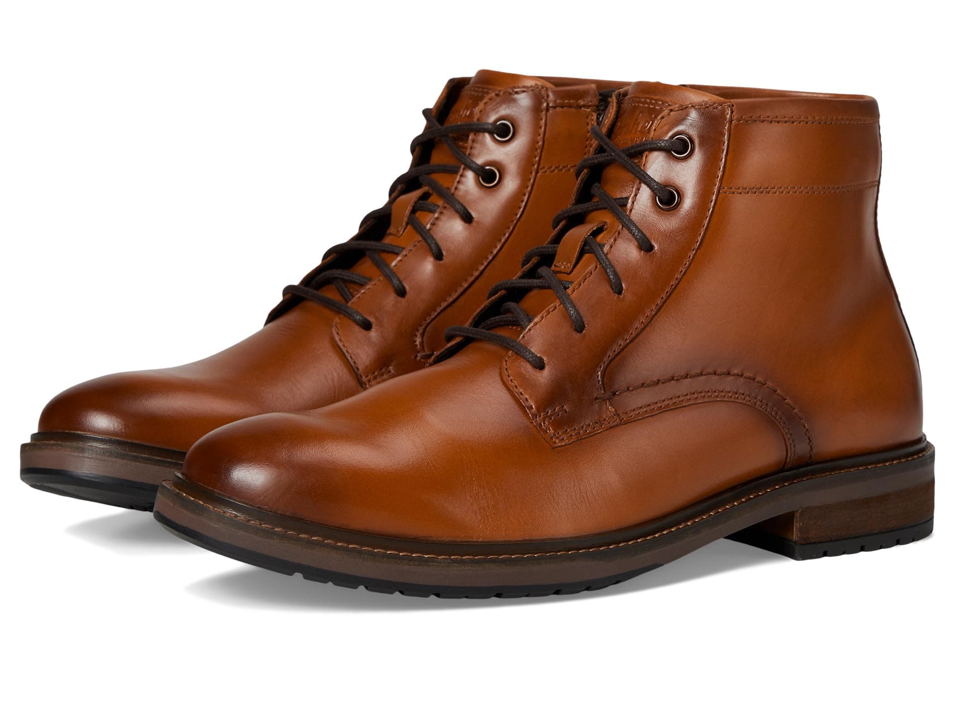 Florsheim Forge Plain Toe Lace Boots — cor Caramelo
