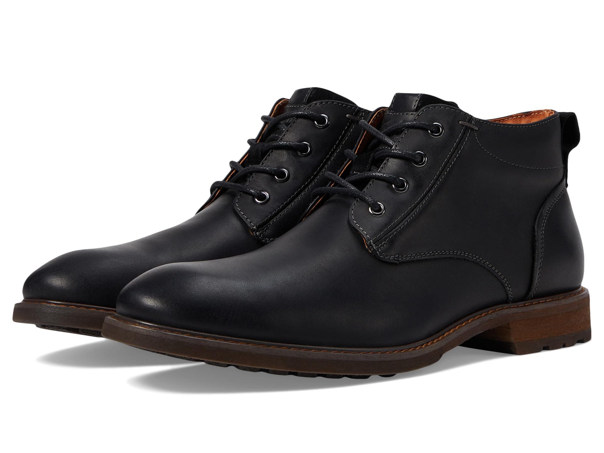 Florsheim Lodge Plain Toe Chukka Boots — cor Preto