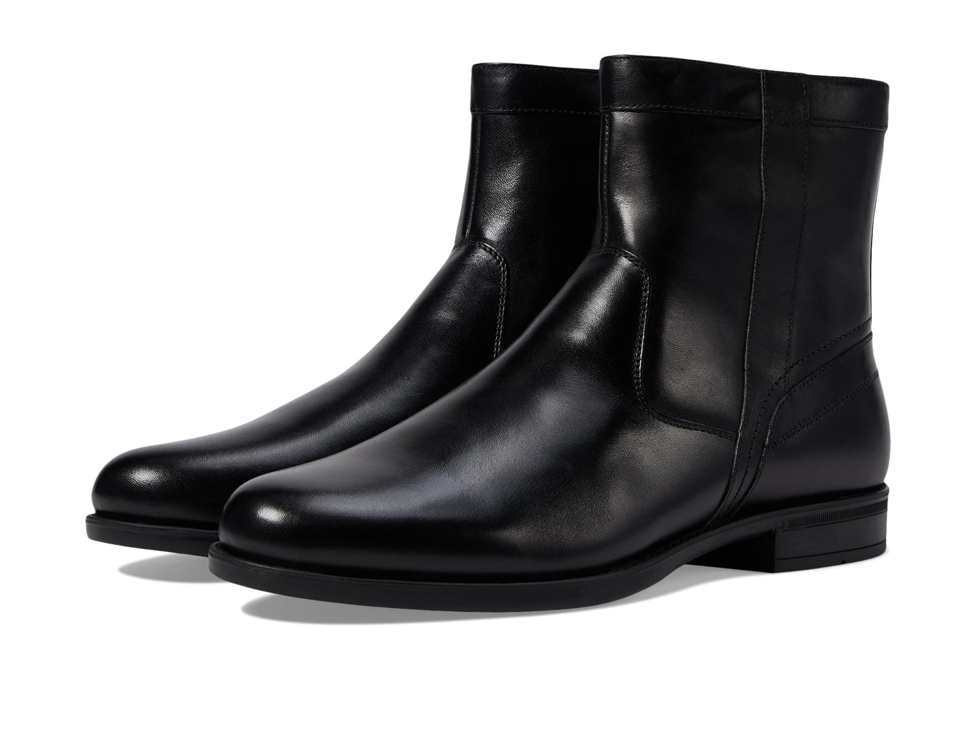 Florsheim Midtown Plain Toe Zipper Boots — cor Preto
