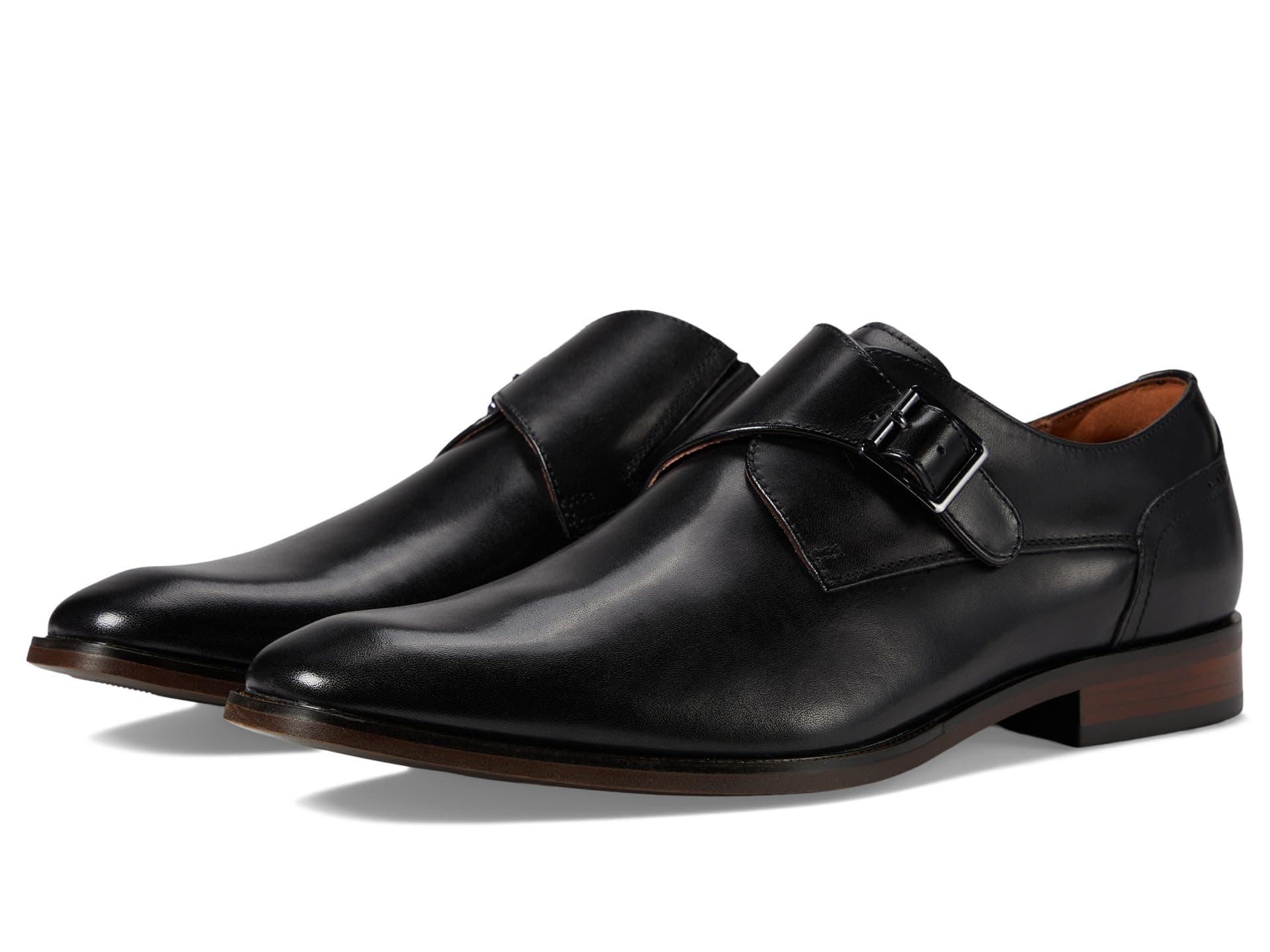 Florsheim Sorrento Plain Toe Single Monk Strap — cor Preto
