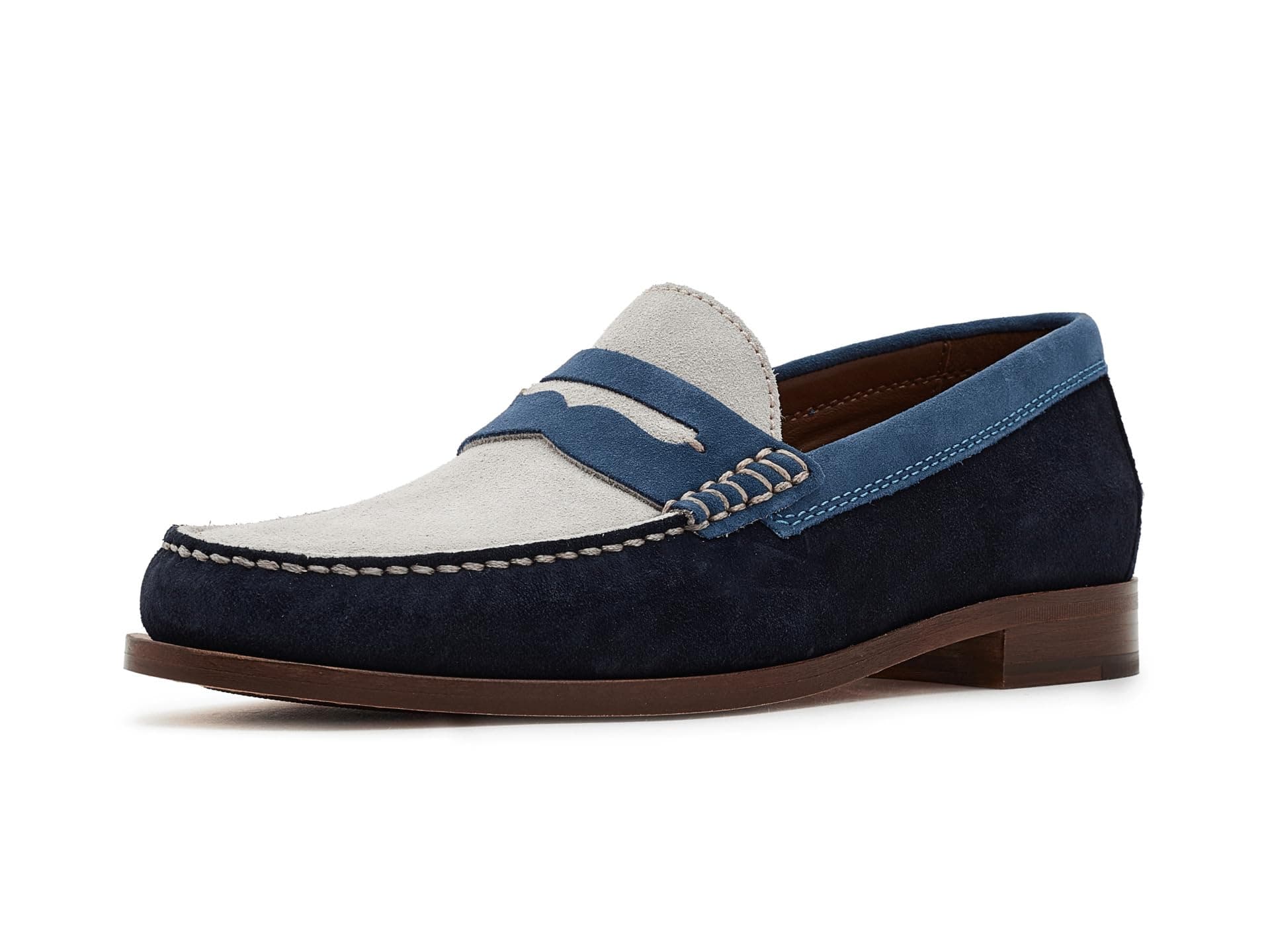 Johnston & Murphy Collection Baldwin Penny Loafers — cor Marinho