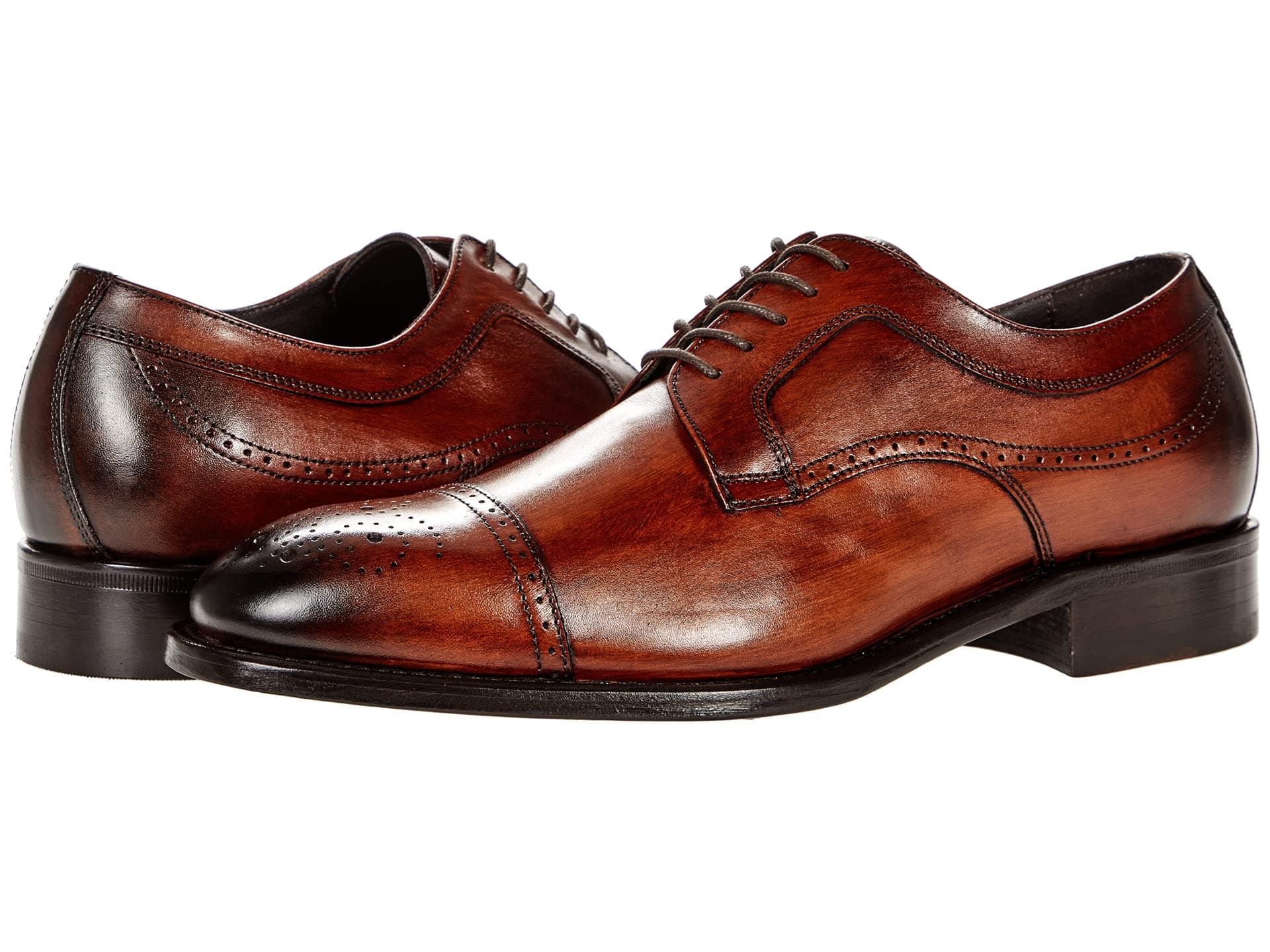Johnston & Murphy Collection Ellsworth Cap Toe — cor Marrom