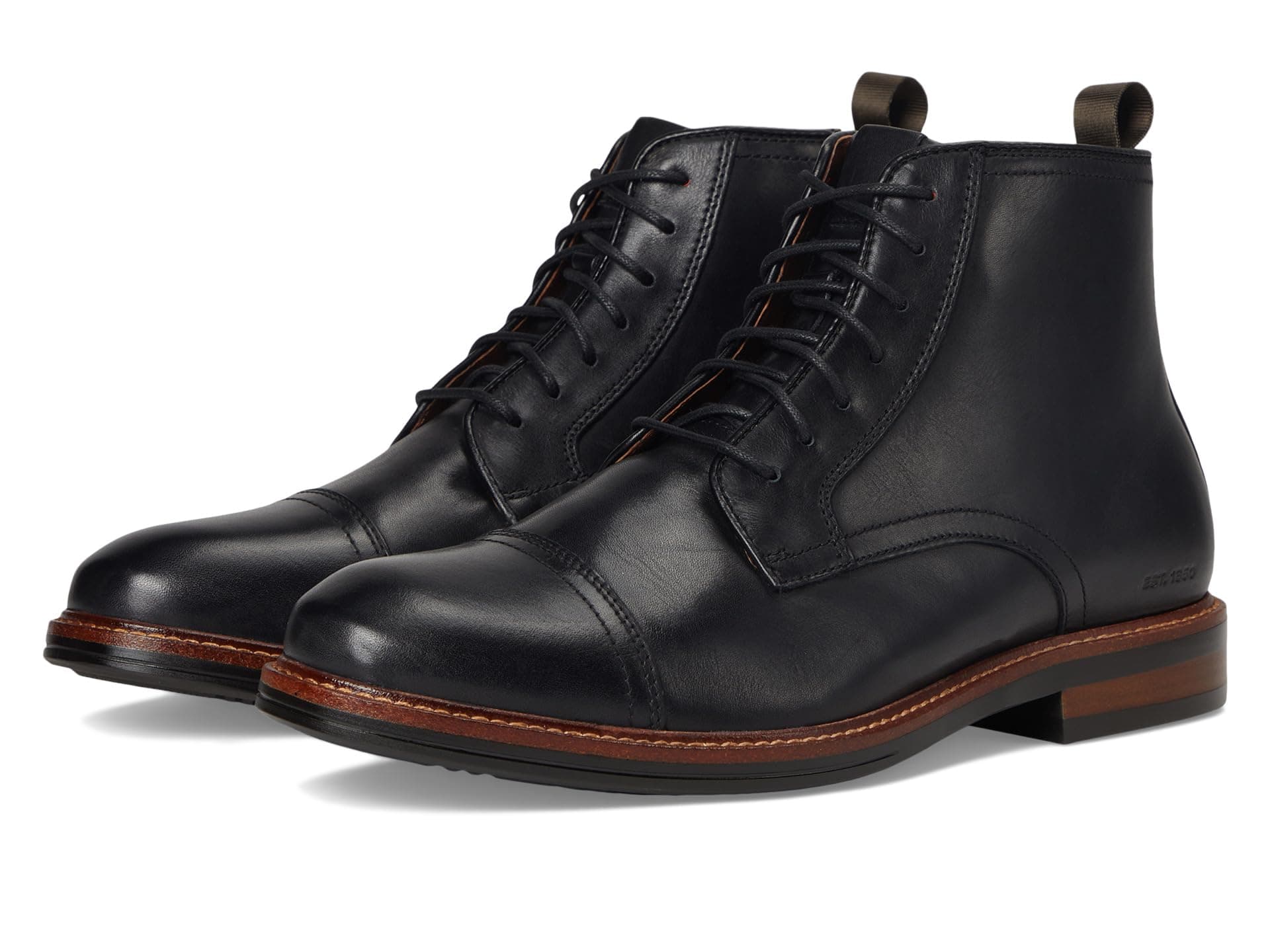 Johnston & Murphy XC+ Durham Cap Toe Boots — cor Preto