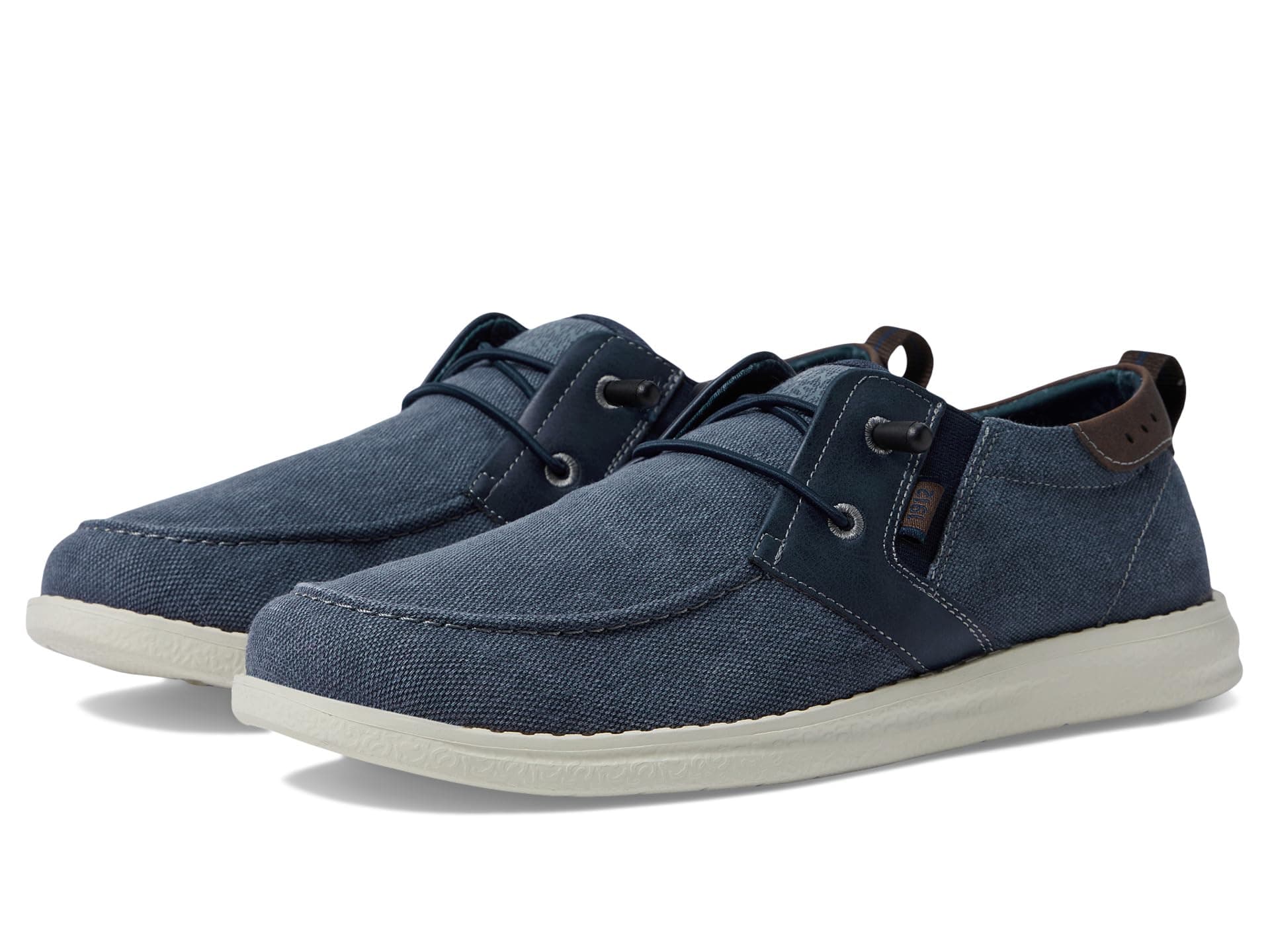 Nunn Bush Brewski Moc Toe Slip-on with Elastic Bungee — cor Marinho