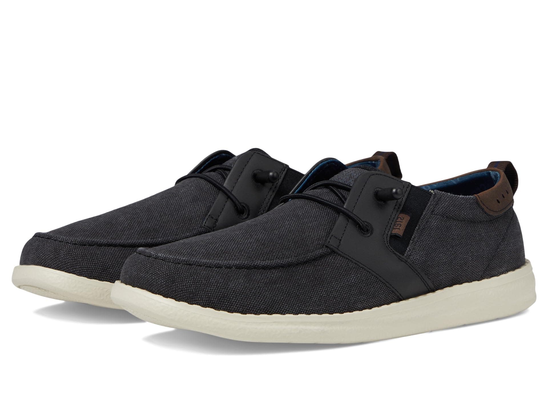 Nunn Bush Brewski Moc Toe Slip-on with Elastic Bungee — cor Preto