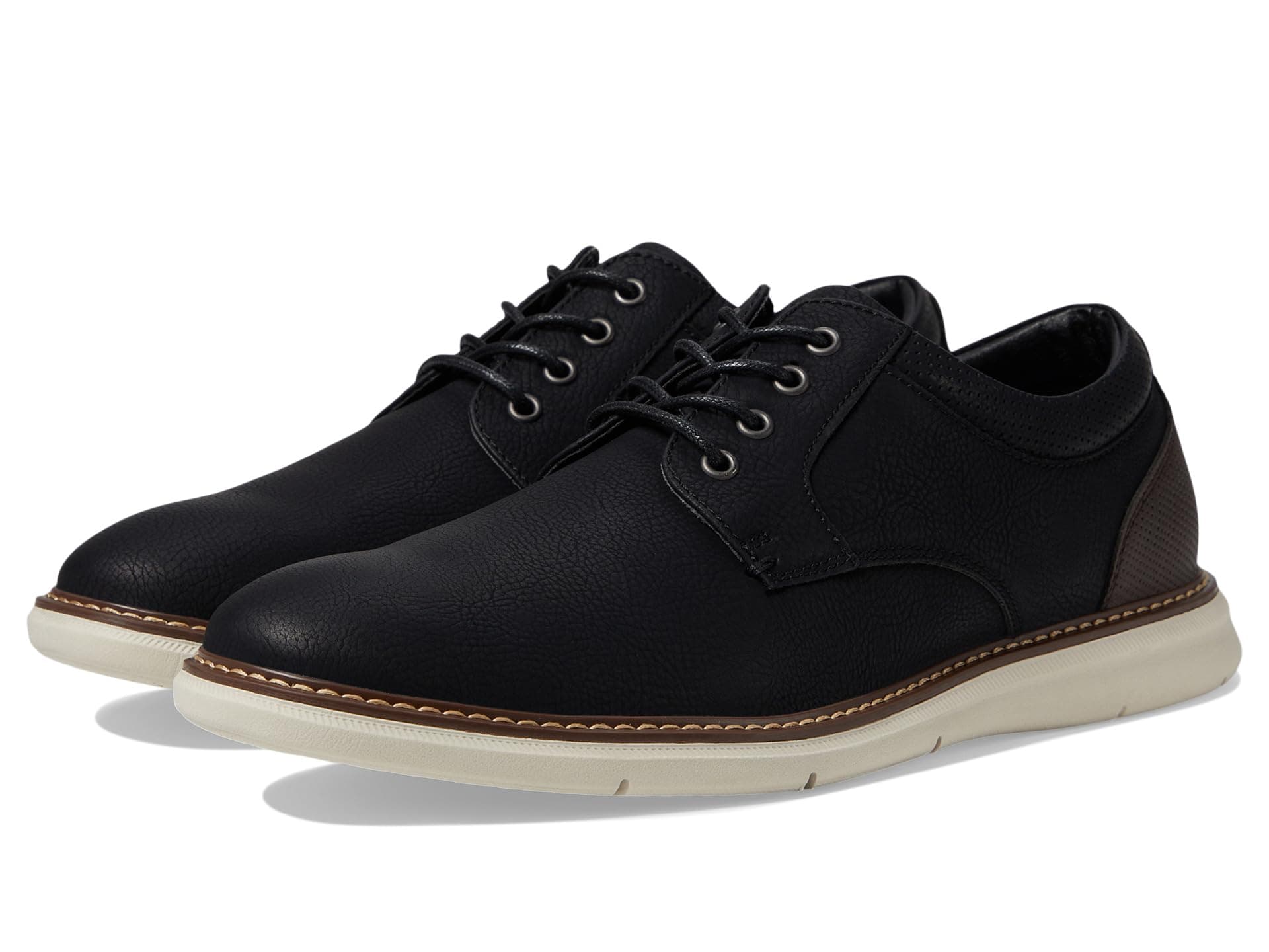 Nunn Bush Chase 2.0 Casual Plain Toe Oxford Contemporary Lace-Up — cor Preto