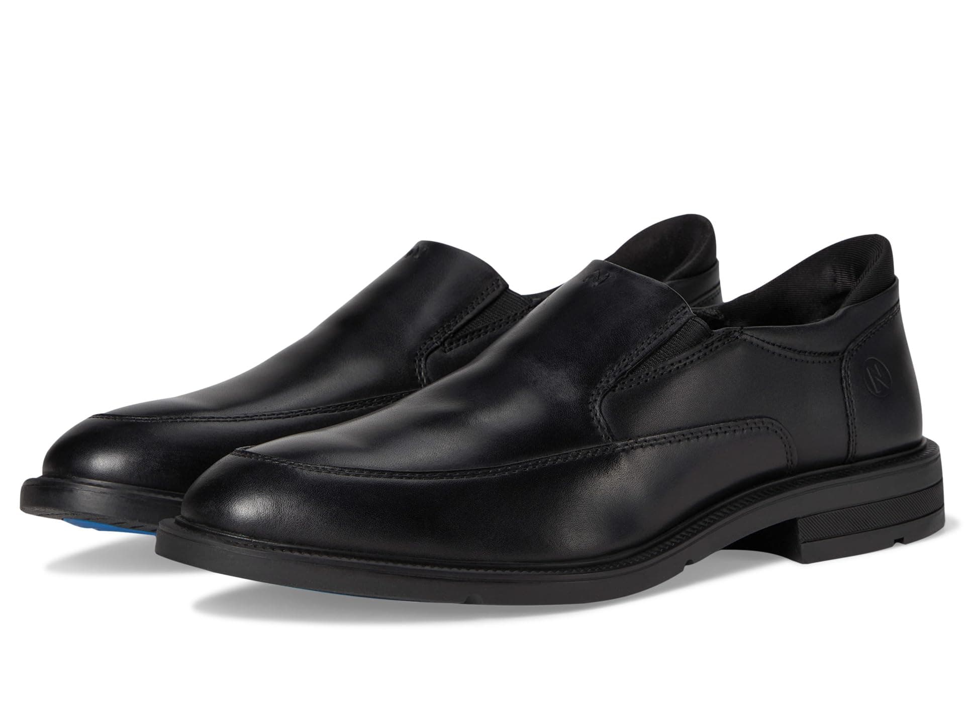 Nunn Bush Kore Ez Icon Moccasin Toe Slip-On Easy-On Easy-Off Dress Casual Shoe Loafer — cor Preto