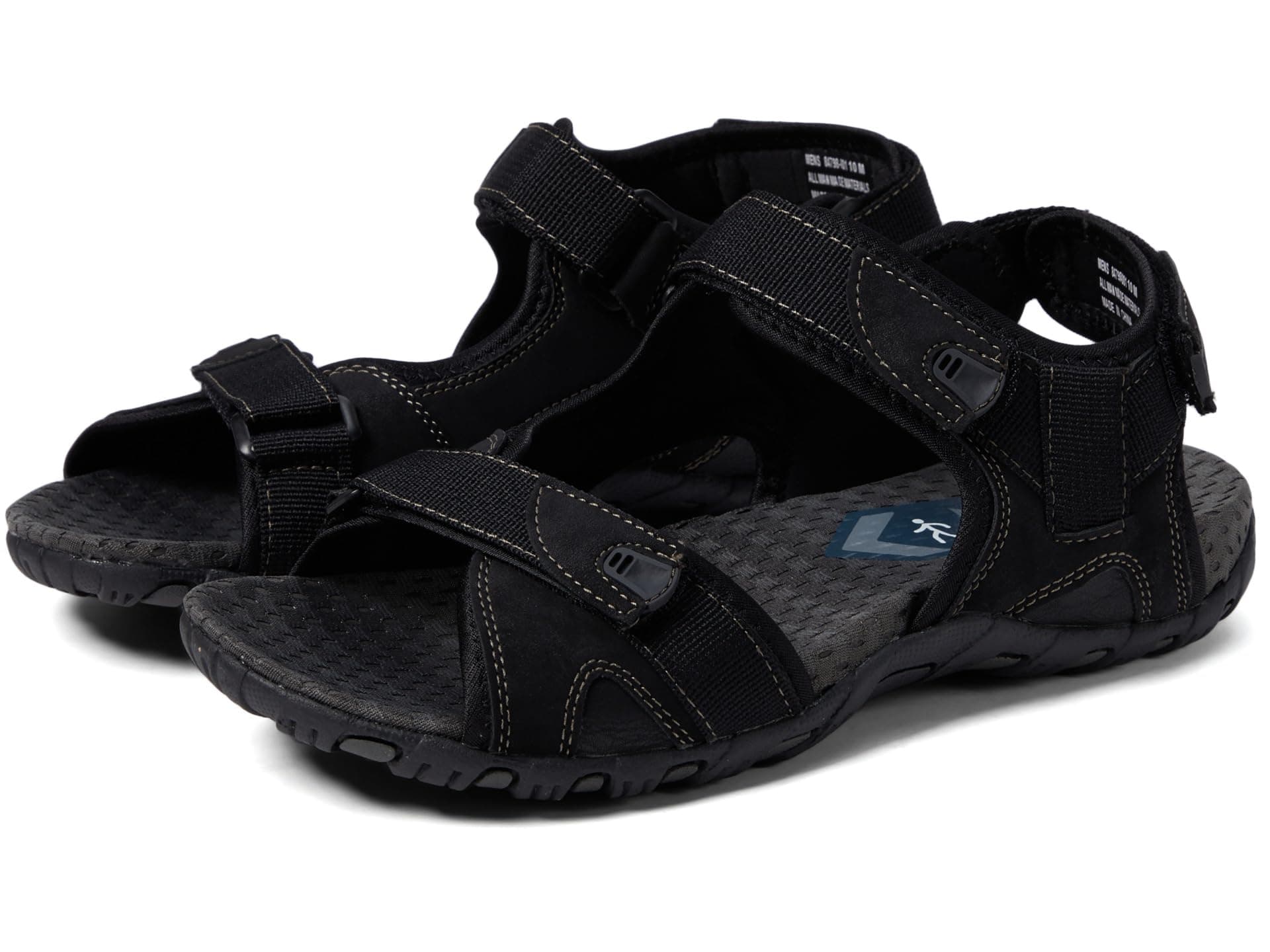 Nunn Bush Rio Bravo 3-Strap River Sandal — cor Preto