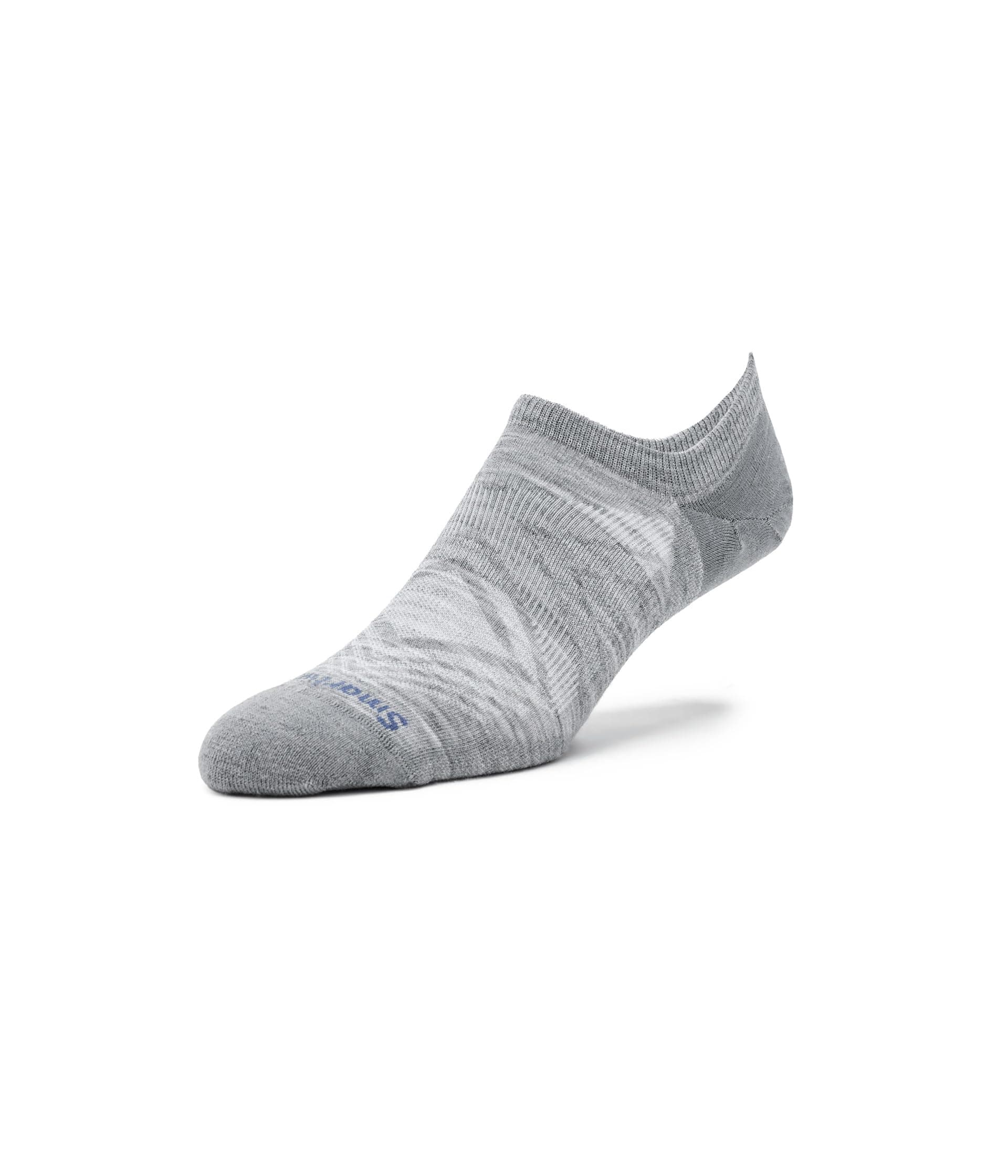 Smartwool Run Zero Cushion No Show Socks — cor Cinza