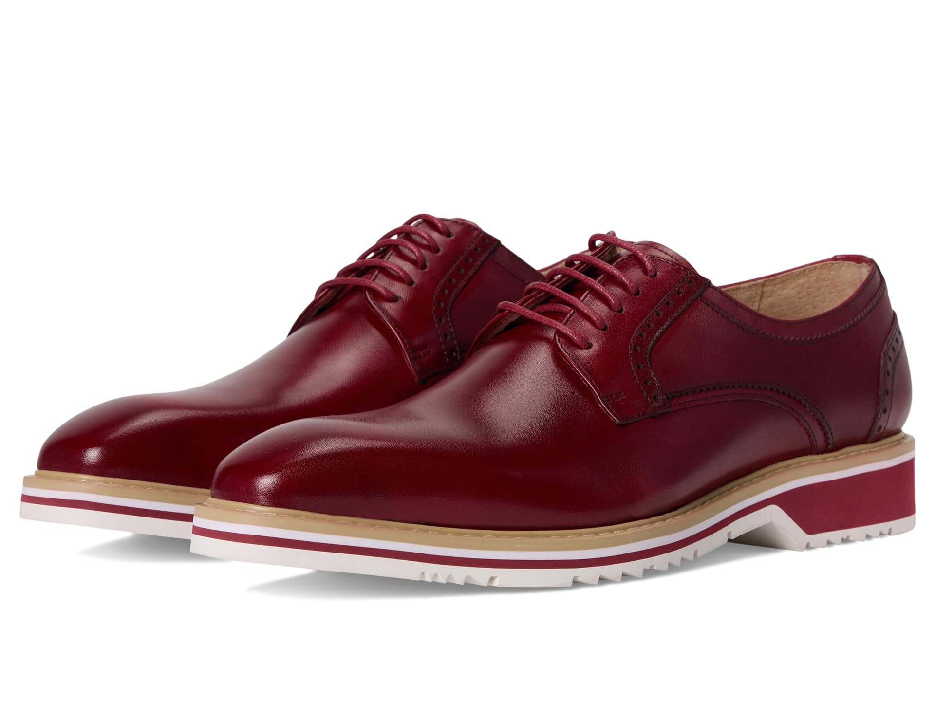 Stacy Adams Barringer Lace-Up — cor Vermelho
