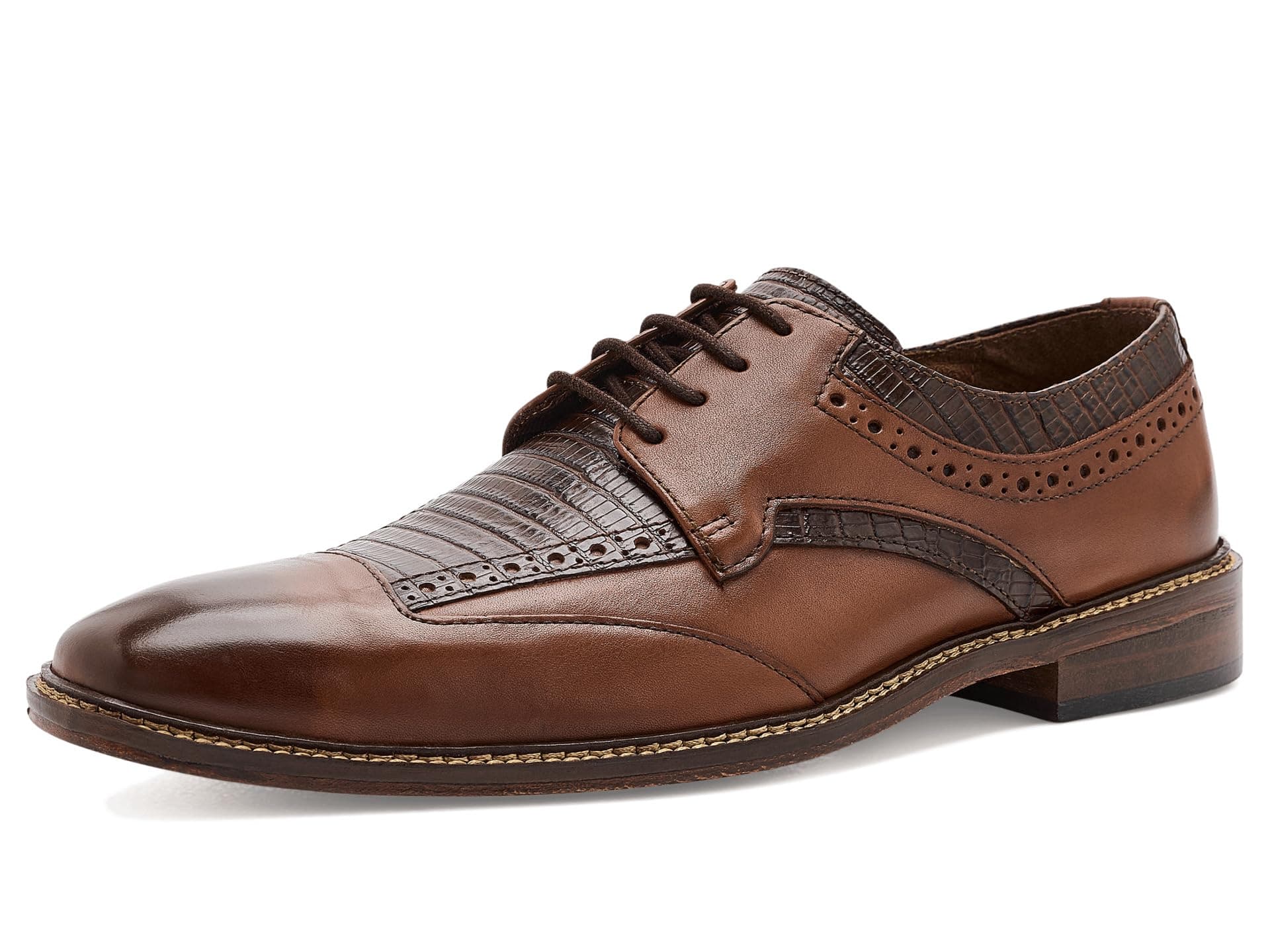 Stacy Adams Gambetta Modified Cap Toe Oxford — cor Caramelo