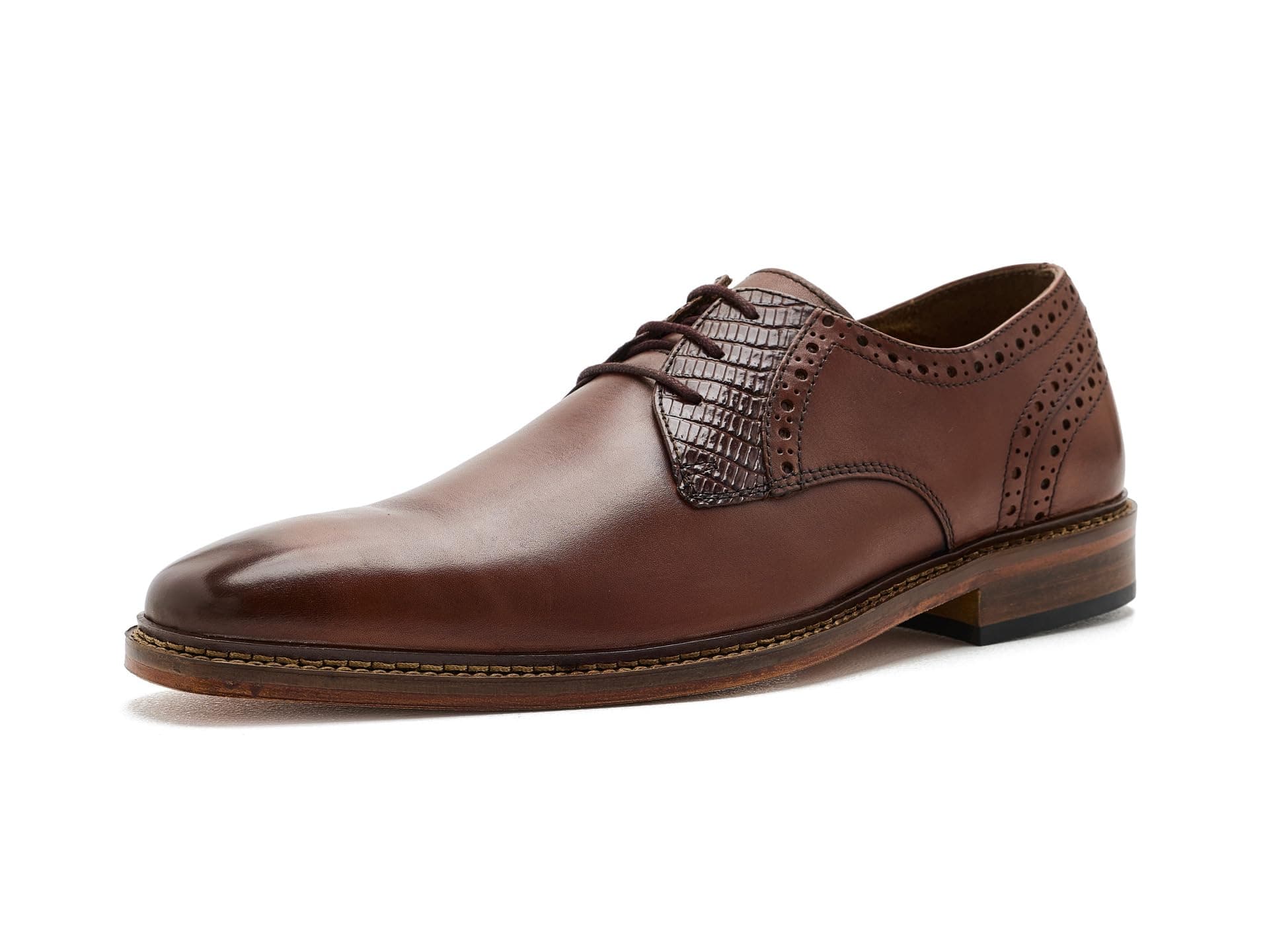 Stacy Adams Giorgetti Plain Toe Oxford — cor Caramelo