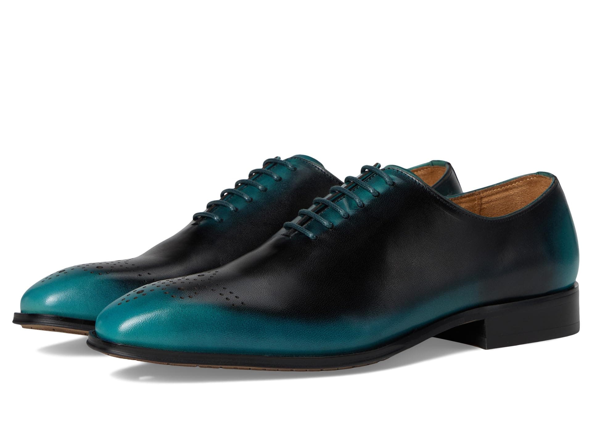Stacy Adams Hallquist Plain Toe Lace-Up — cor Turquesa