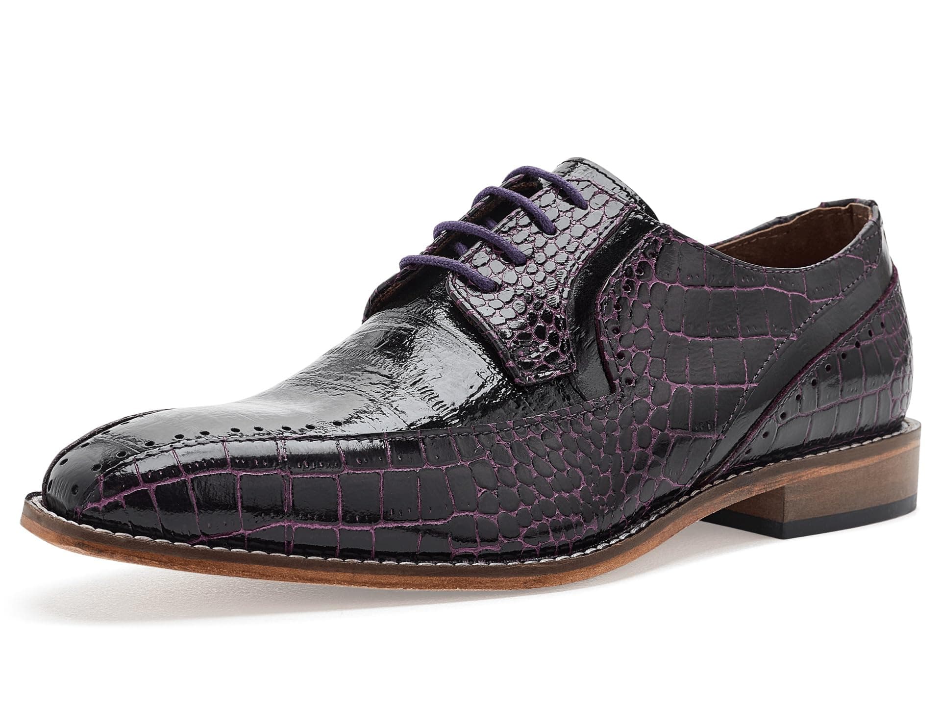 Stacy Adams Talamanco Bike Toe Oxford — cor Roxo
