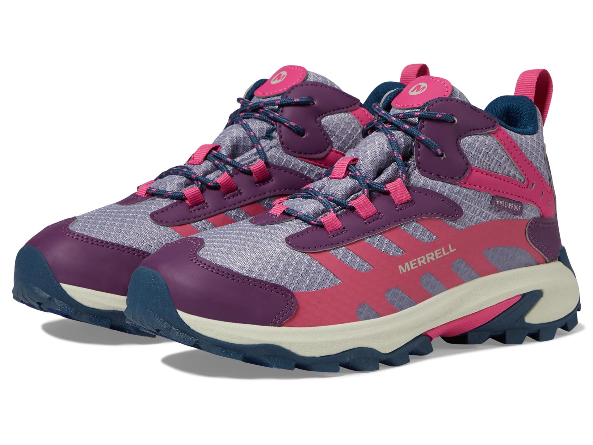 Merrell Kids Moab Speed 2 Mid Waterproof (Little Kids/Big Kids) — cor Marinho