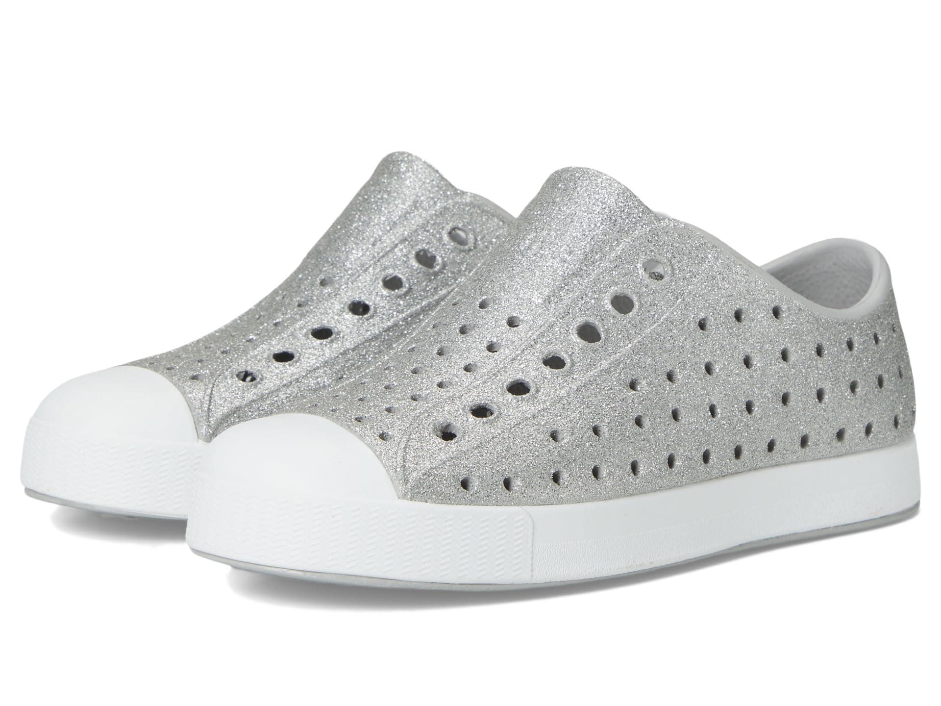 Native Shoes Kids Jefferson Bio-Bling (Little Kid/Big Kid) — cor Prata