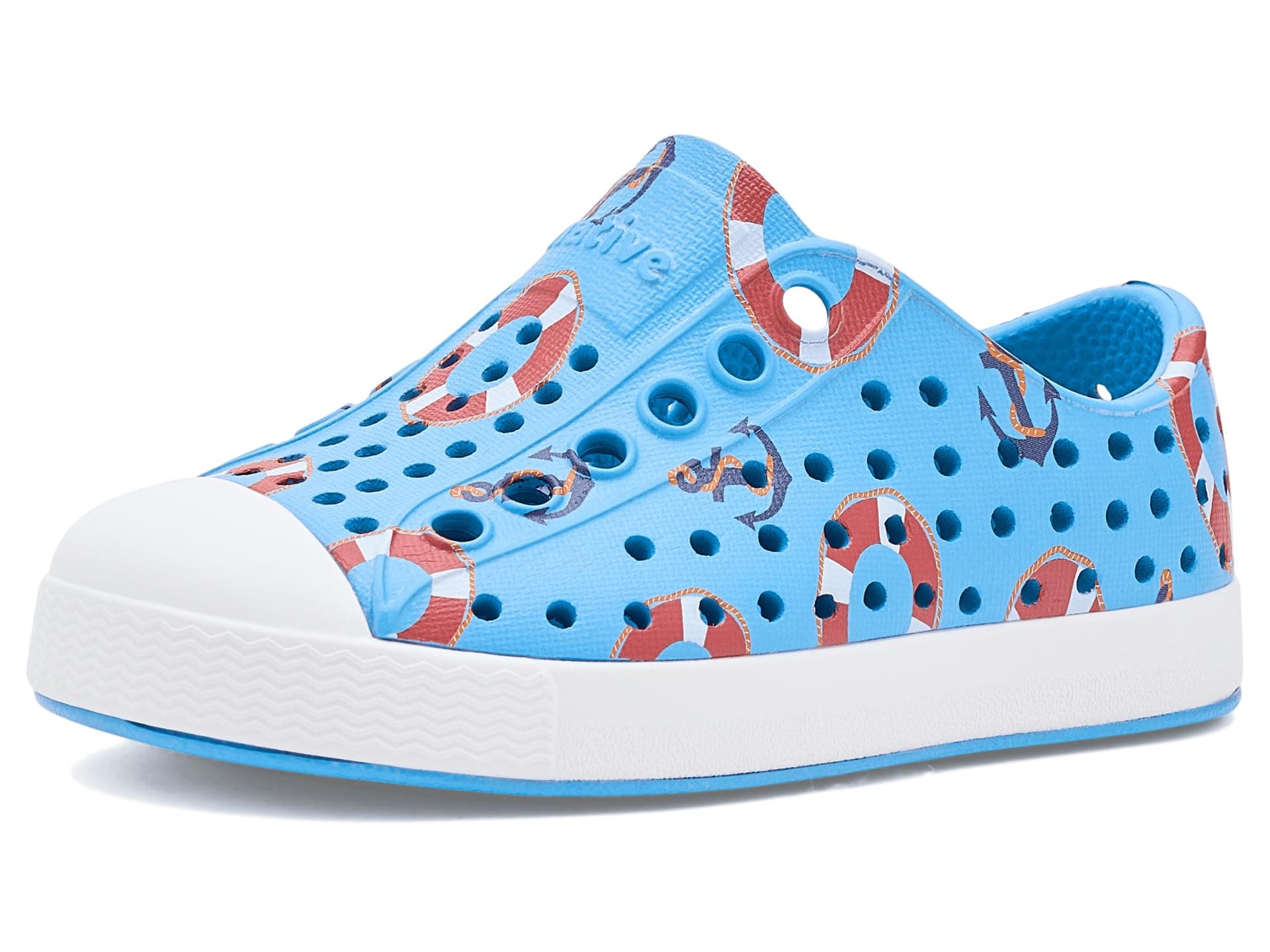 Native Shoes Kids Jefferson Print (Toddler) — cor Azul