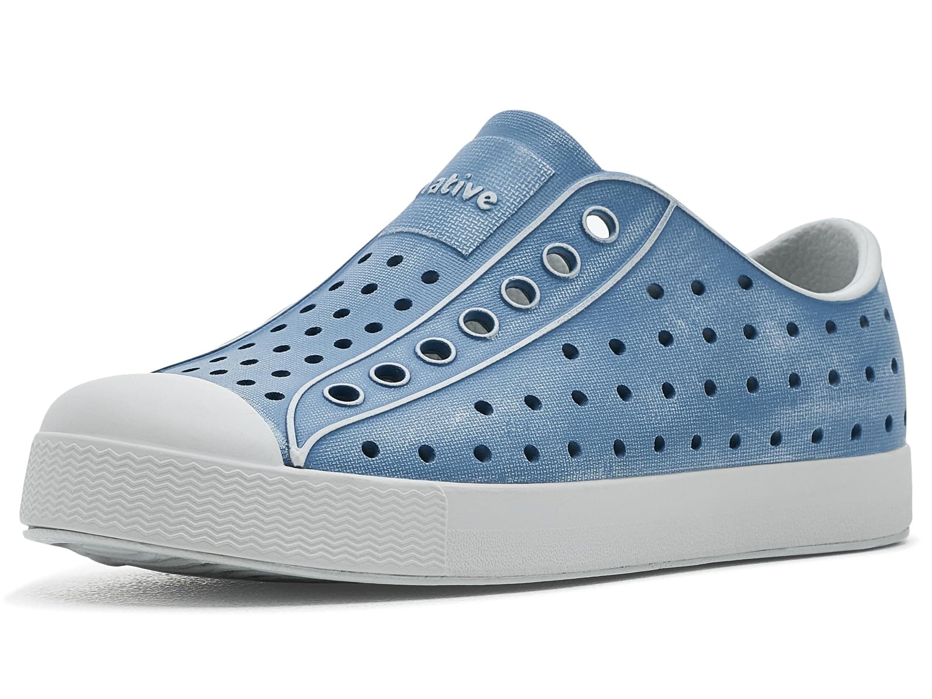 Native Shoes Kids Jefferson Stonewash (Little Kid/Big Kid) — cor Azul
