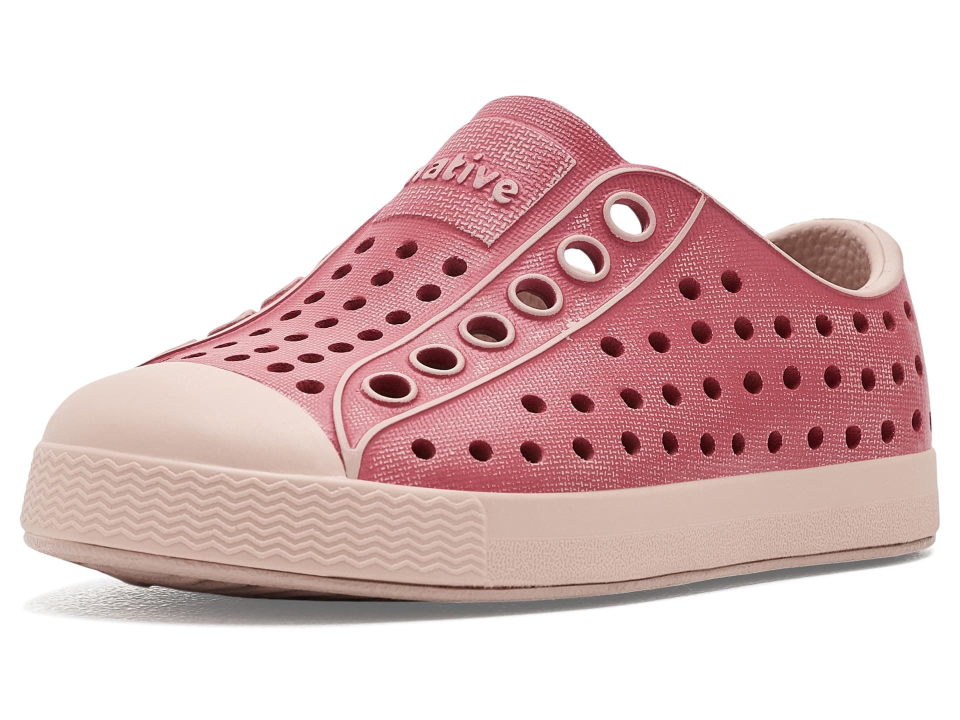 Native Shoes Kids Jefferson Stonewash (Toddler/Little Kid) — cor Pink