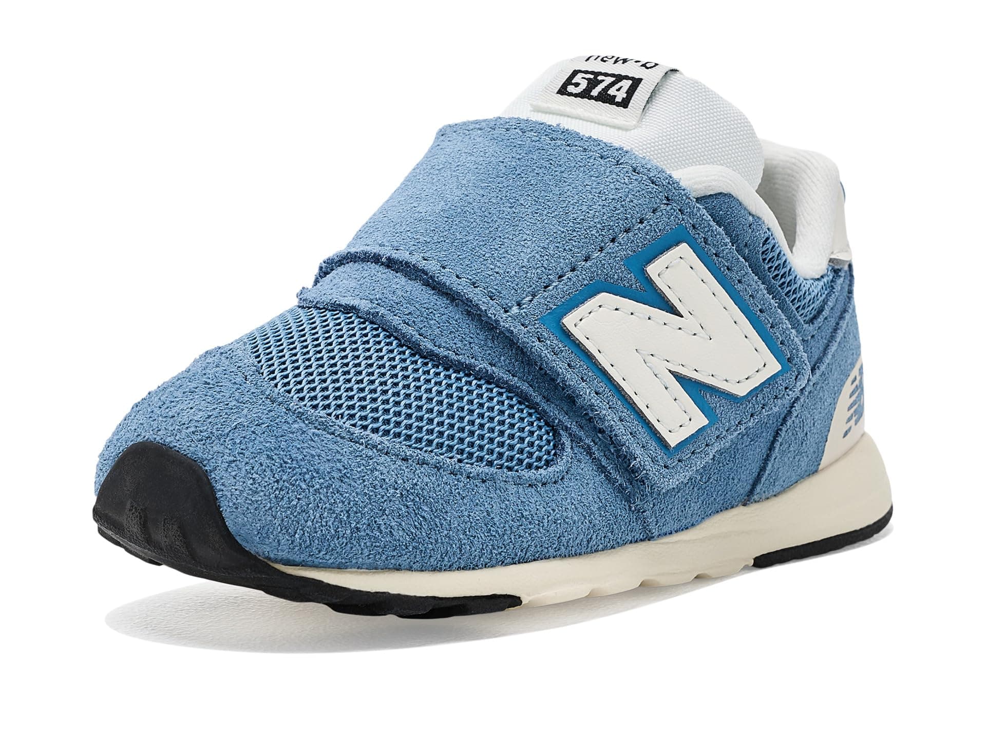 New Balance Kids 574 New-B Hook-and-Loop (Infant/Toddler) — cor Azul