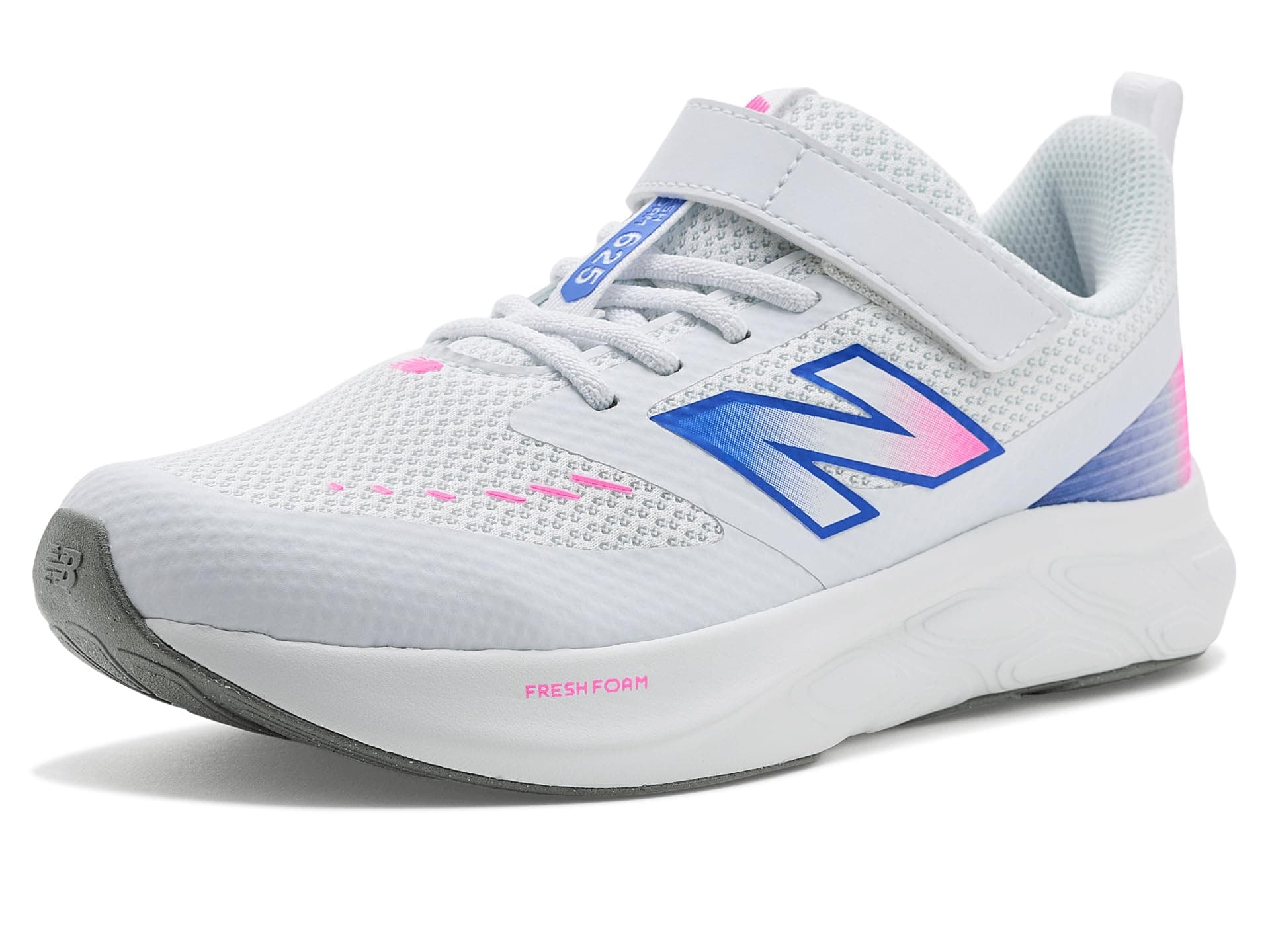 New Balance Kids Fresh Foam 625 v1 Bungee Lace (Little Kid) — cor Branco
