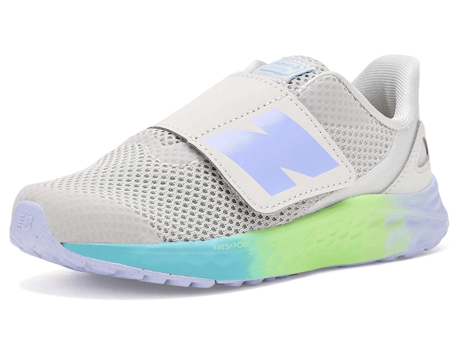 New Balance Kids Fresh Foam Arishi v4 Hook & Loop (Infant/Toddler) — cor Cinza