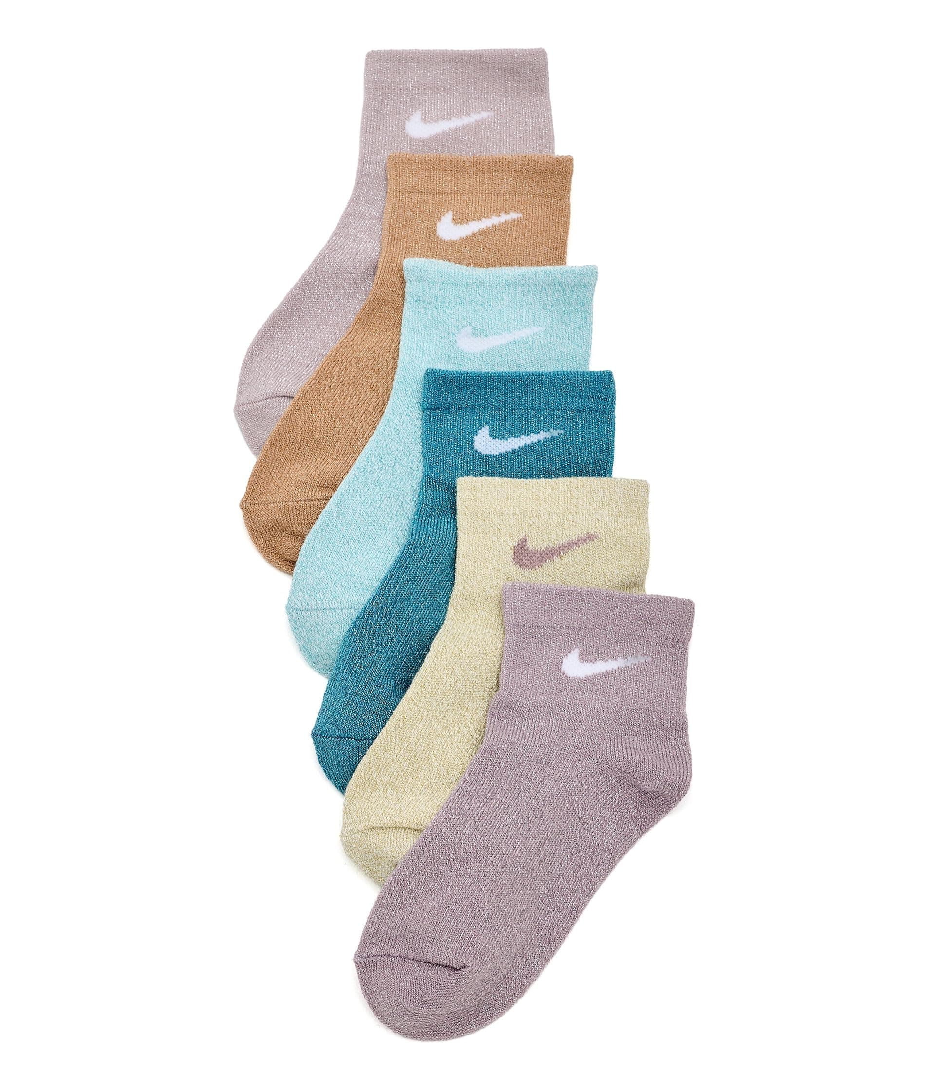Nike Kids 6-pack Lurex Quarter Sock (Toddler/Little Kid/Big Kid) — vista principal
