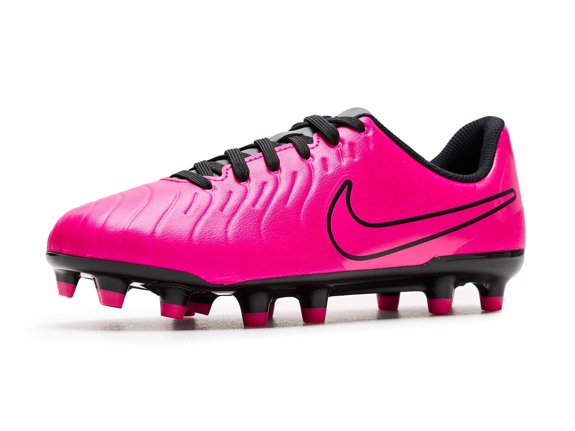 Nike Kids Jr. Tiempo Legend 10 Club Multi-Ground Low-Top Soccer Cleats (Little Kid/Big Kid) — cor Pink
