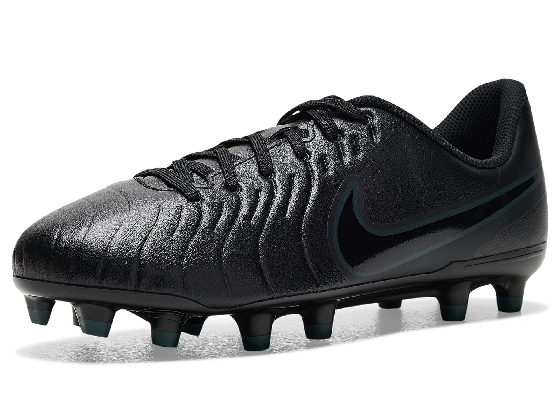 Nike Kids Jr. Tiempo Legend 10 Club Multi-Ground Low-Top Soccer Cleats (Little Kid/Big Kid) — cor Preto