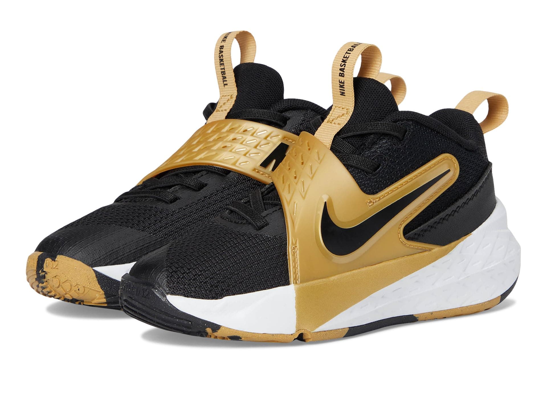 Nike Kids Team Hustle D 12 (Little Kid) — cor Dourado
