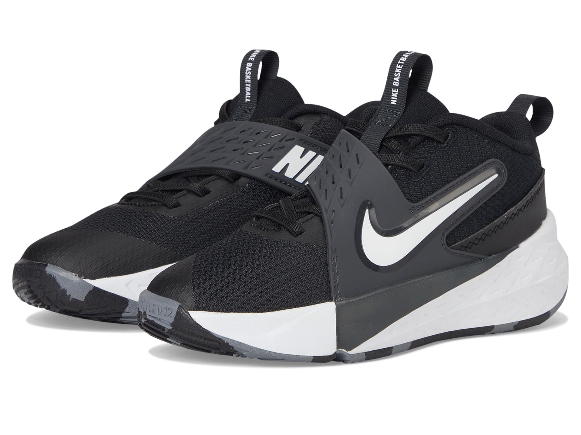 Nike Kids Team Hustle D 12 (Little Kid) — cor Preto