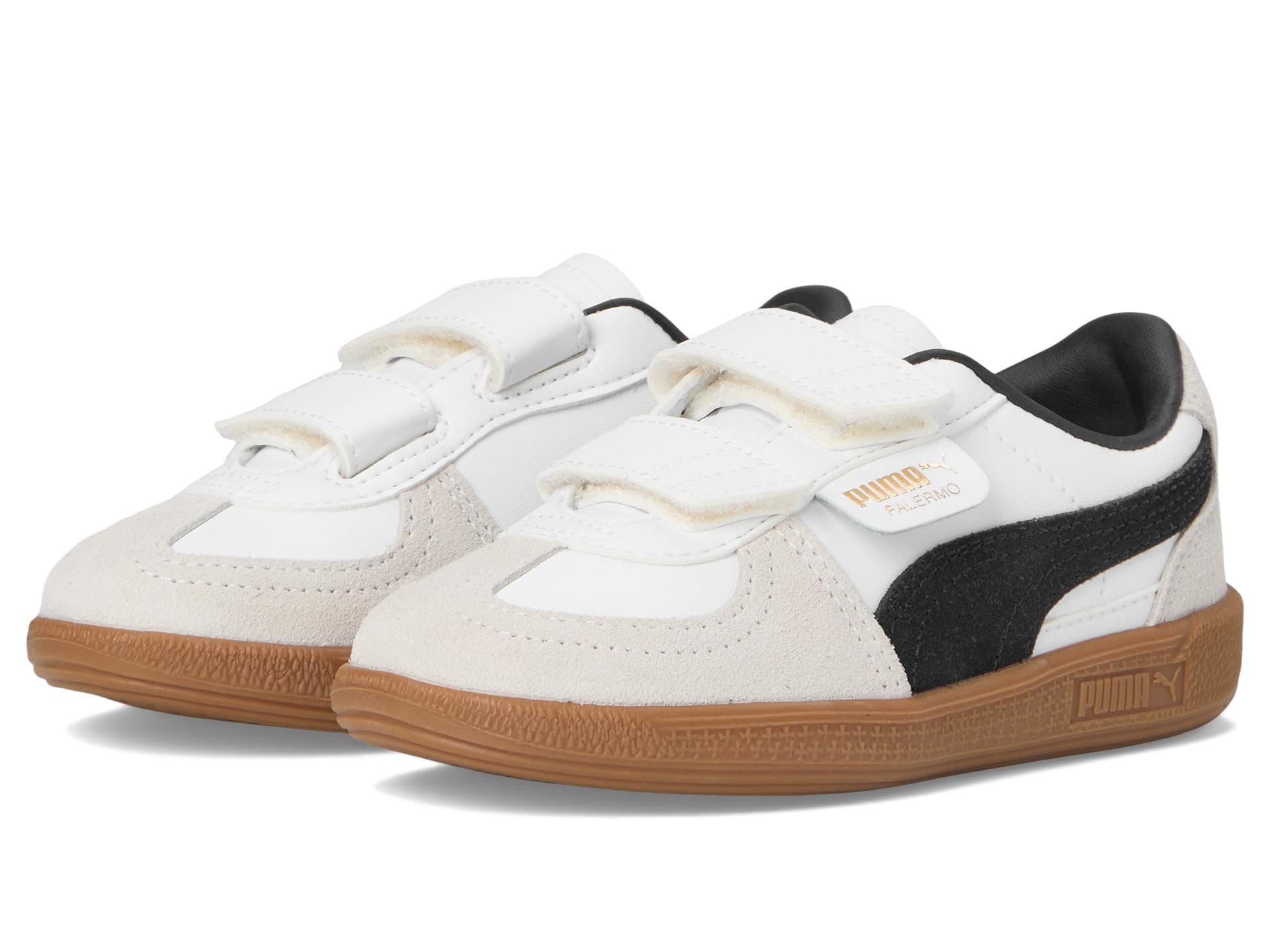 PUMA Kids Palermo Hook and Loop (Little Kid) — cor Branco