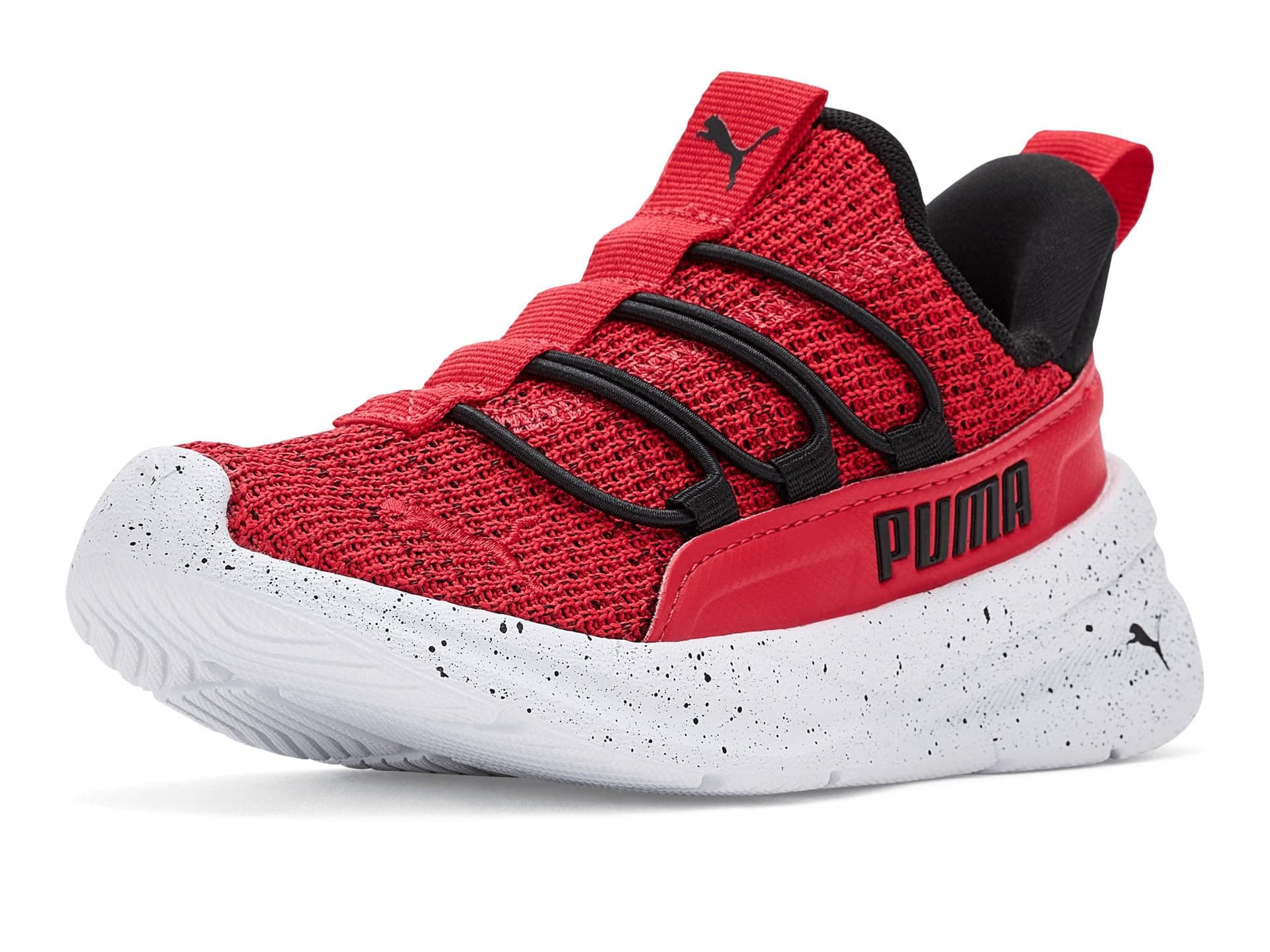 PUMA Kids Softride One4All Slip-On Shoes (Little Kid) — cor Vermelho