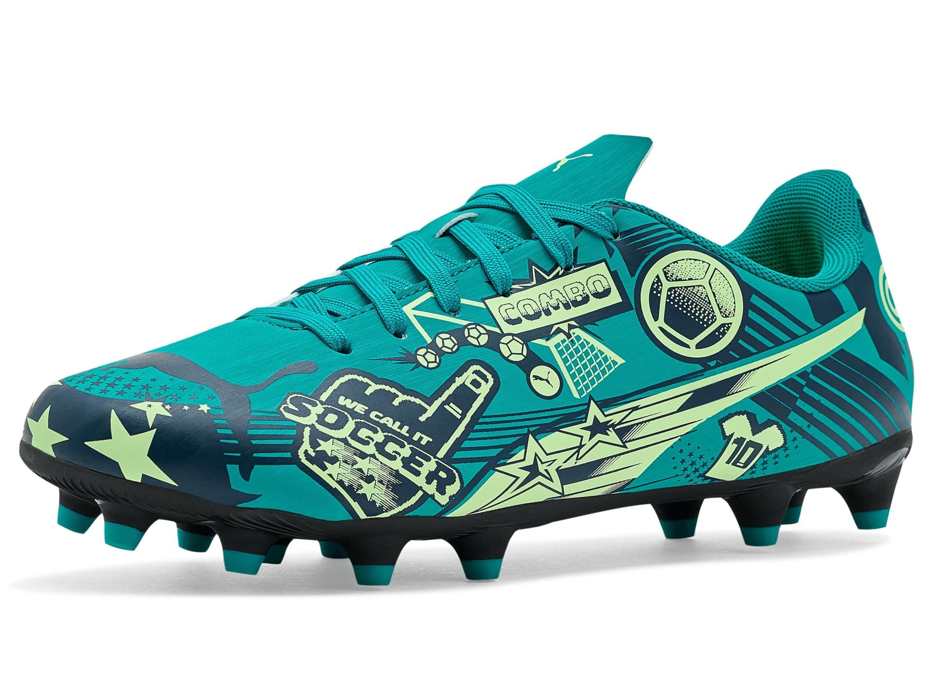 PUMA Kids Ultra Pulisic Artificial, Firm Ground Soccer Cleats (Toddler/Little Kid/Big Kid) — cor Turquesa