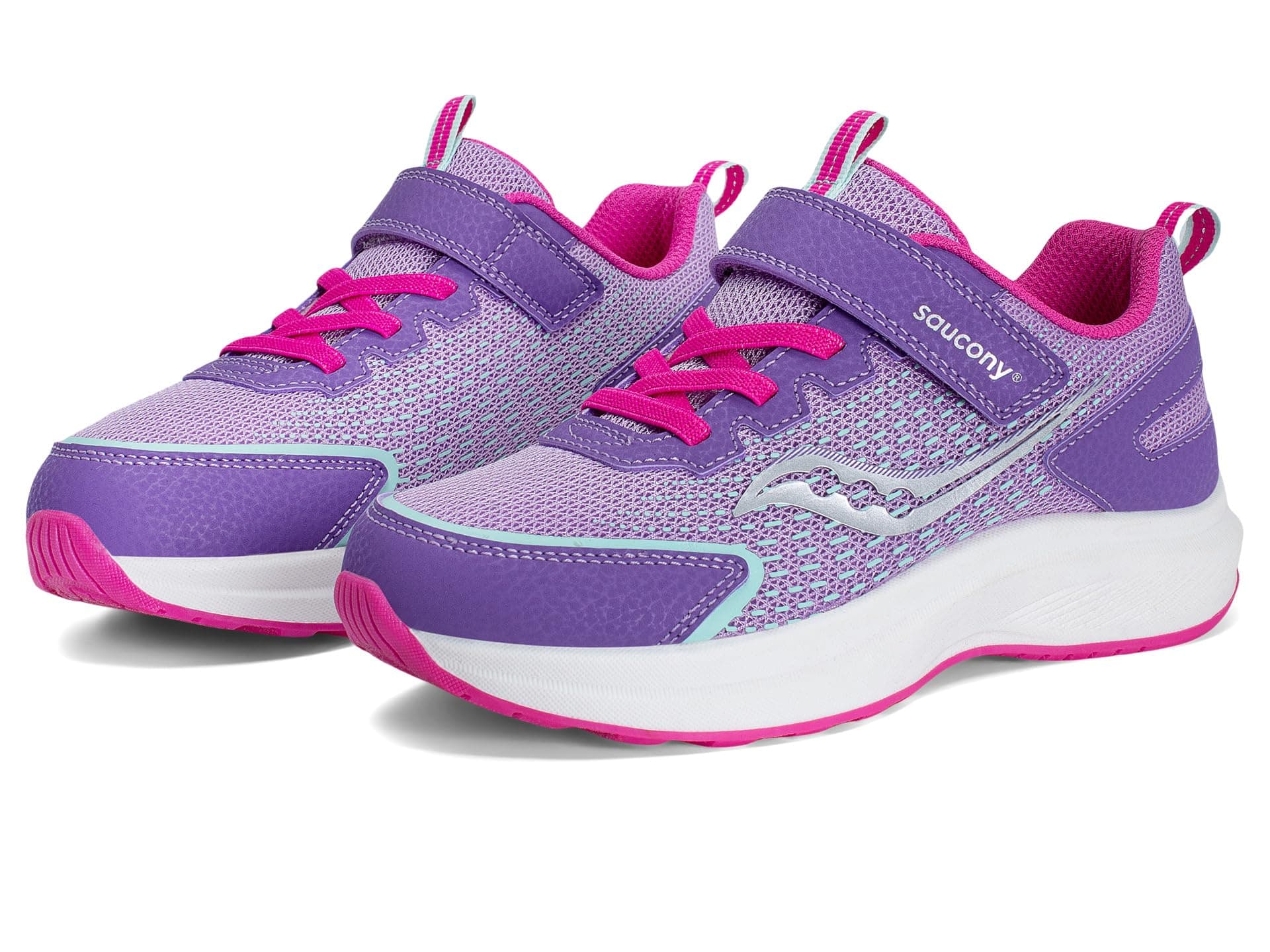 Saucony Kids Cohesion FST (Little Kid/Big Kid) — cor Roxo