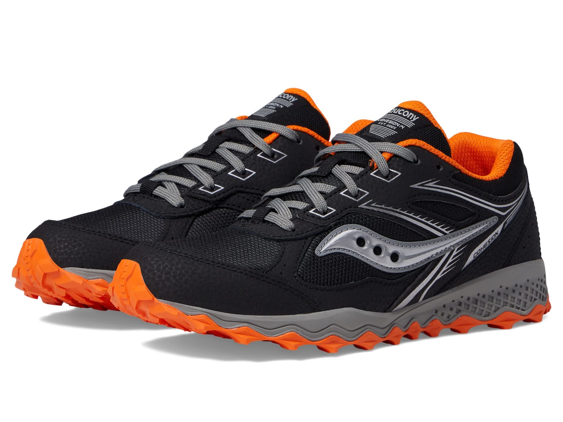 Saucony Kids Cohesion TR14 LTT Trail Running Shoe (Little Kid/Big Kid) — cor Preto