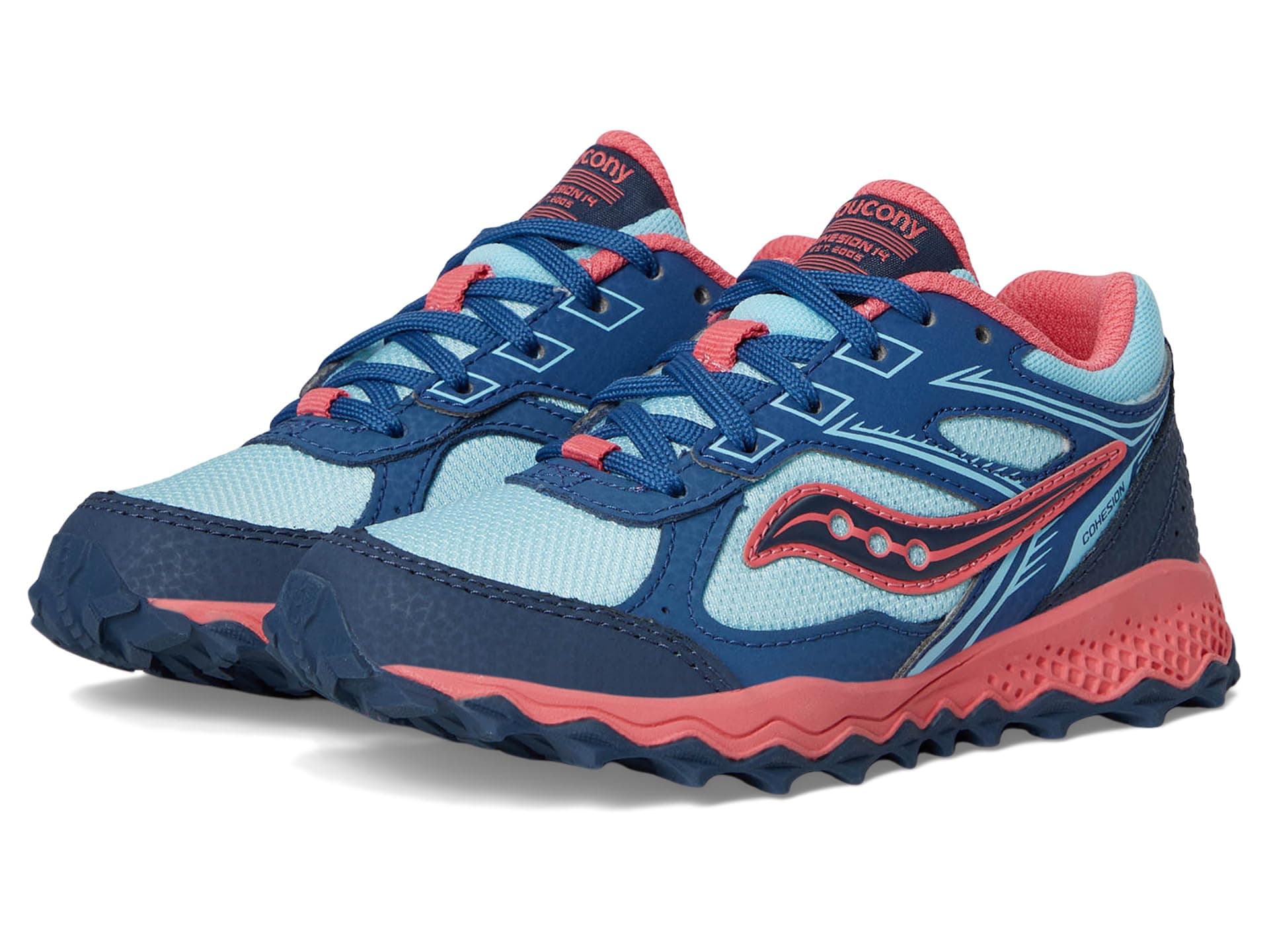 Saucony Kids Cohesion TR14 LTT Trail Running Shoe (Little Kid/Big Kid) — cor Turquesa