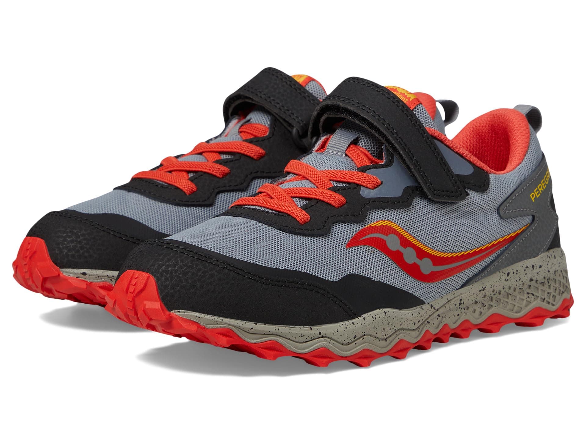Saucony Kids Peregrine Shield KDZ A/C Sneakers (Little Kid/Big Kid) — cor Cinza
