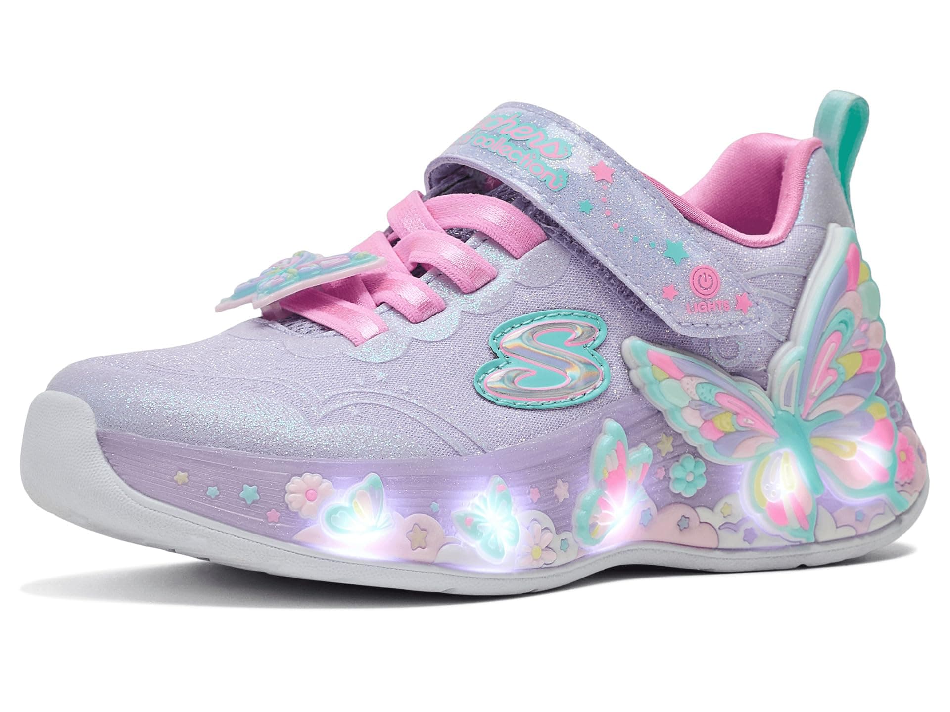 SKECHERS KIDS Butterfly Bliss 303065L (Little Kid/Big Kid) — cor Lilas