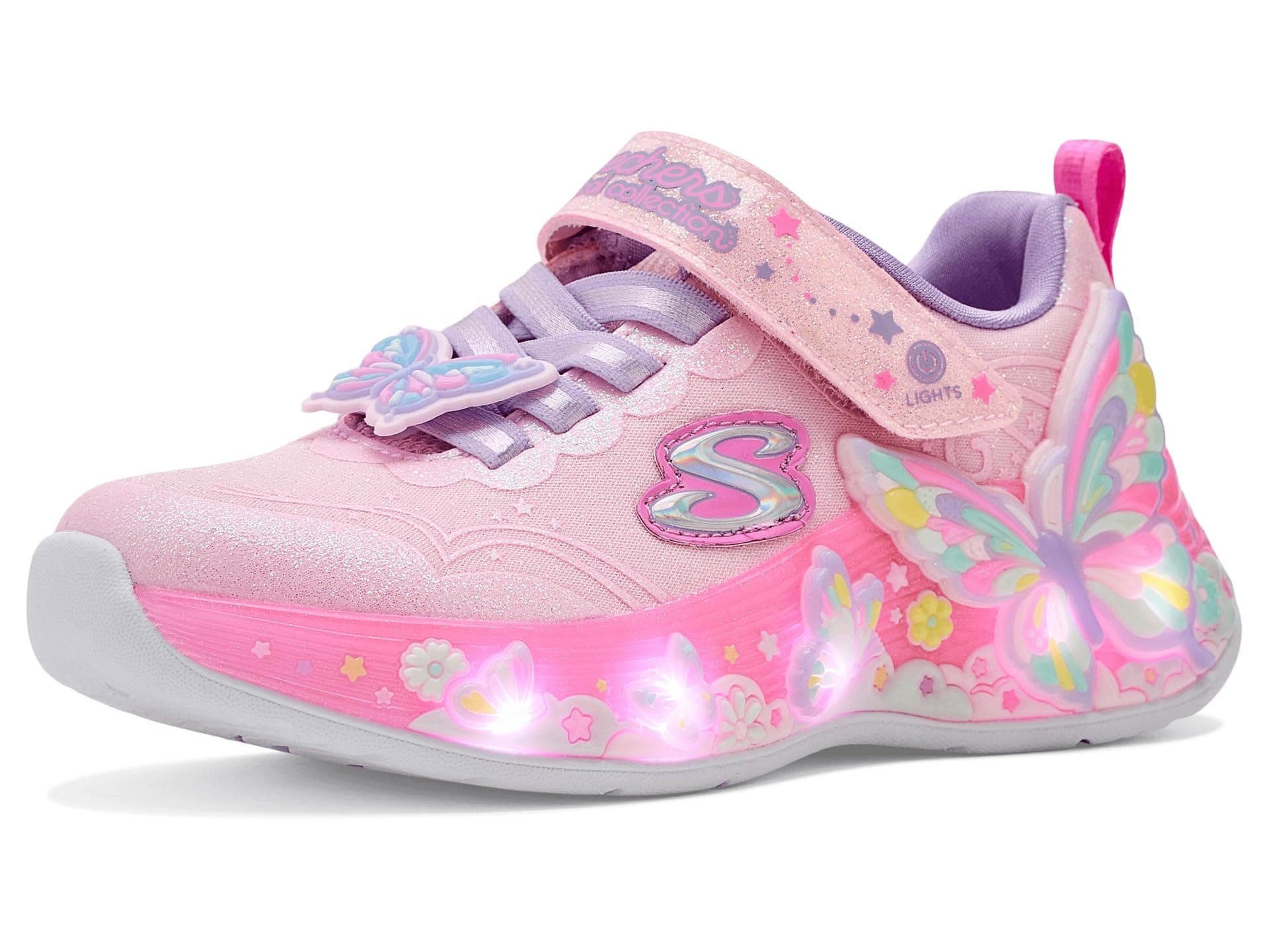 SKECHERS KIDS Butterfly Bliss 303065L (Little Kid/Big Kid) — cor Pink