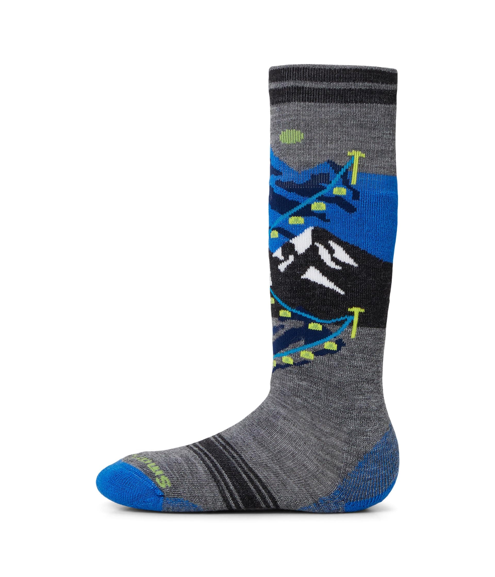 Smartwool Kids Kids' Wintersport Full Cushion Gondola Over The Calf Socks (Toddler/Little Kid/Big Kid) — cor Cinza