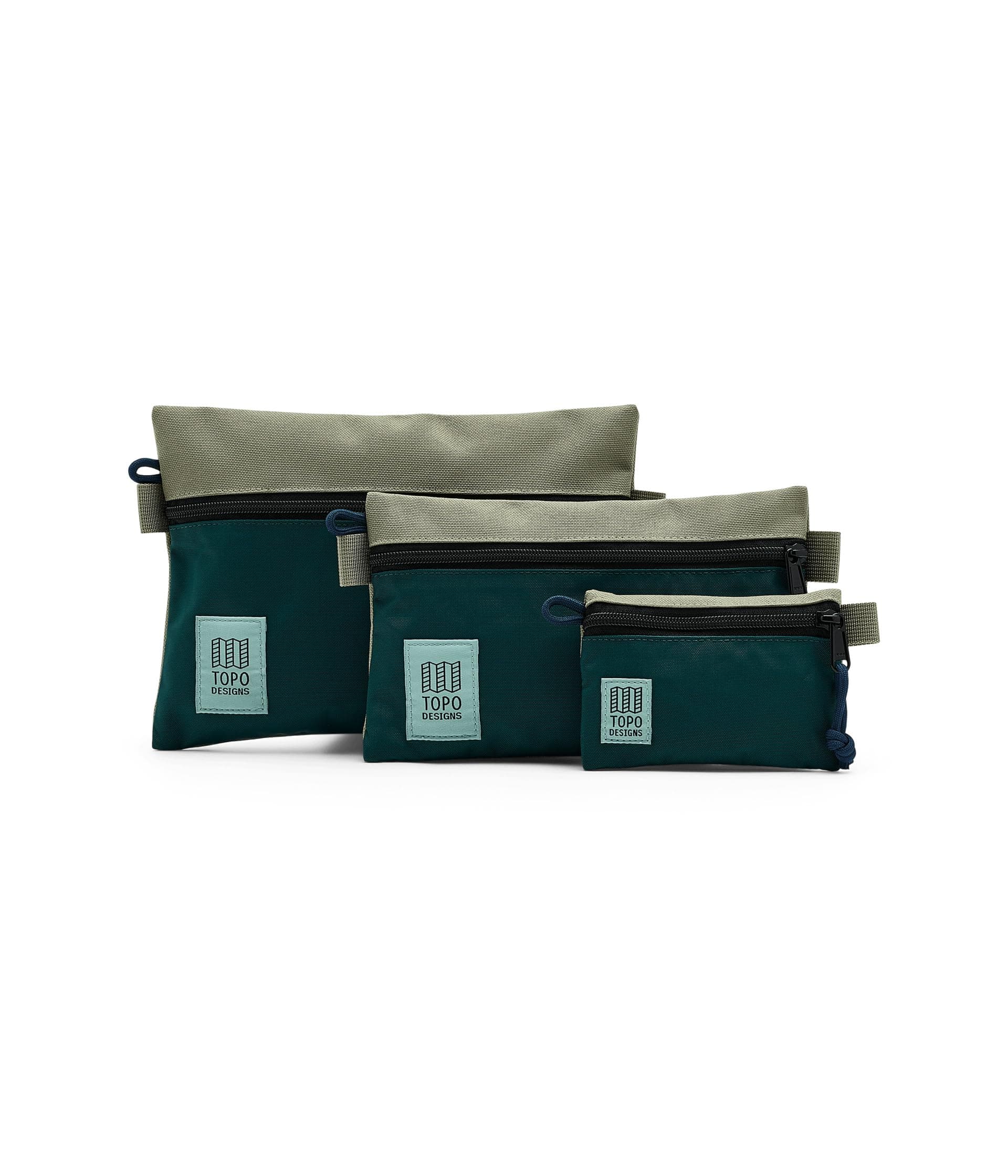 Topo Designs Accessory Bag Bundle — cor Verde