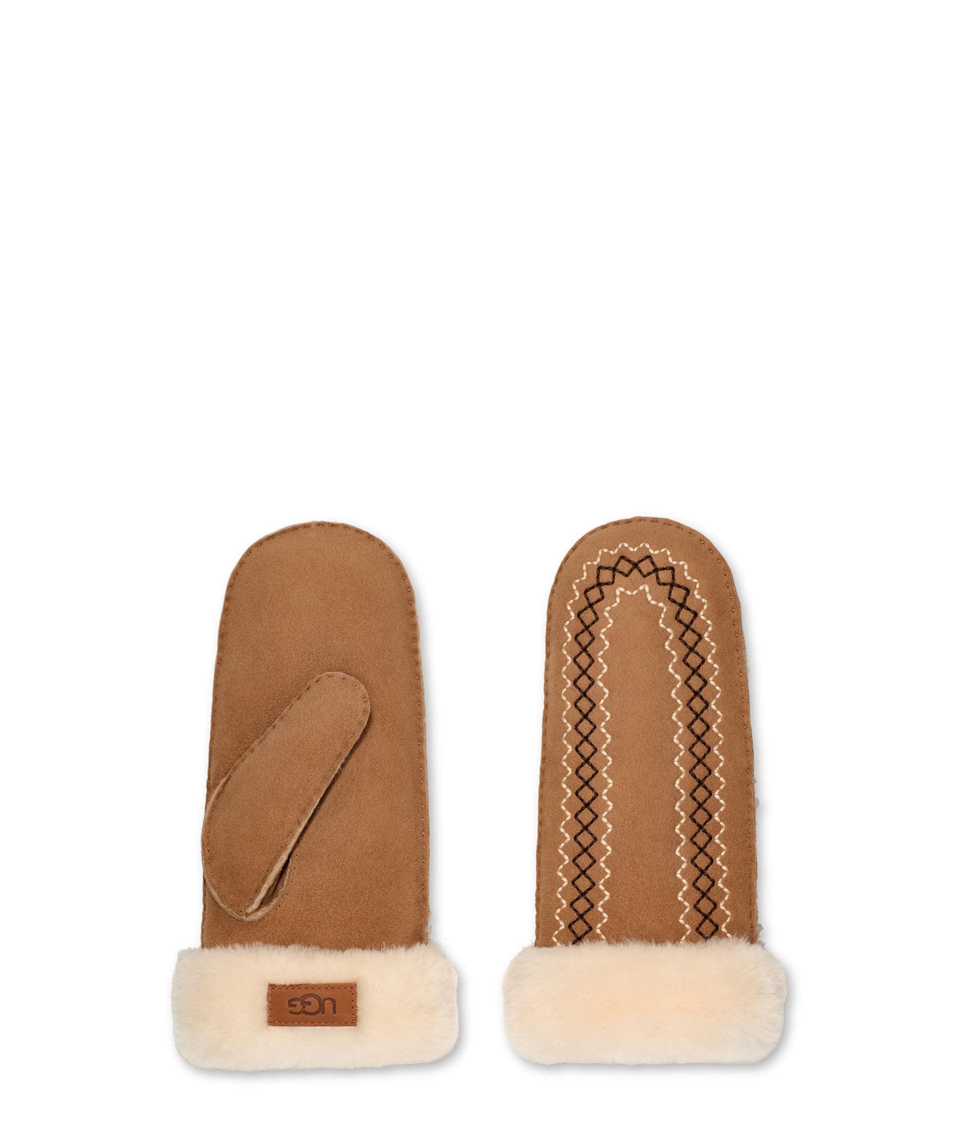 UGG Atherson Embroidered Mitten — cor Marrom