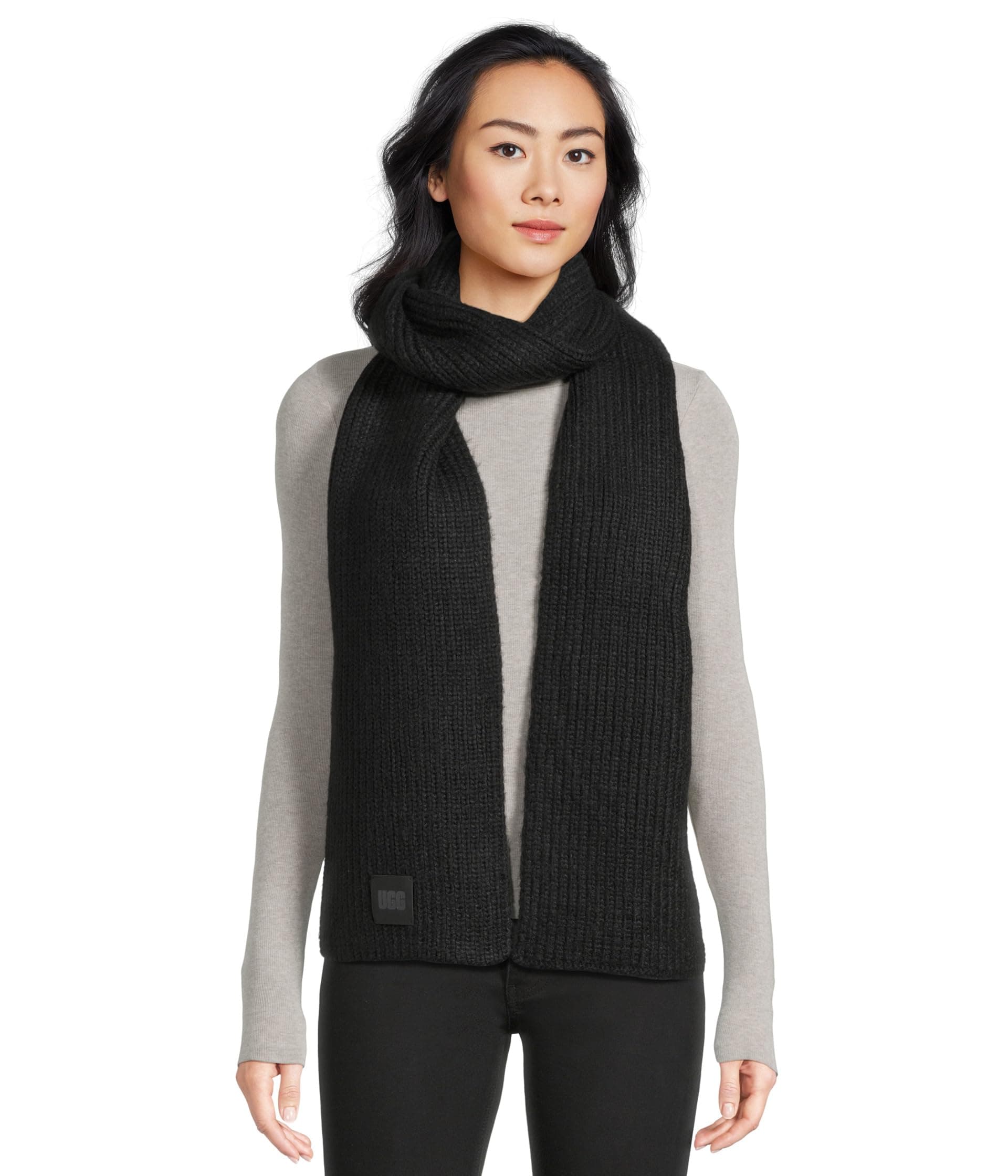 UGG Chunky Rib Scarf — cor Preto