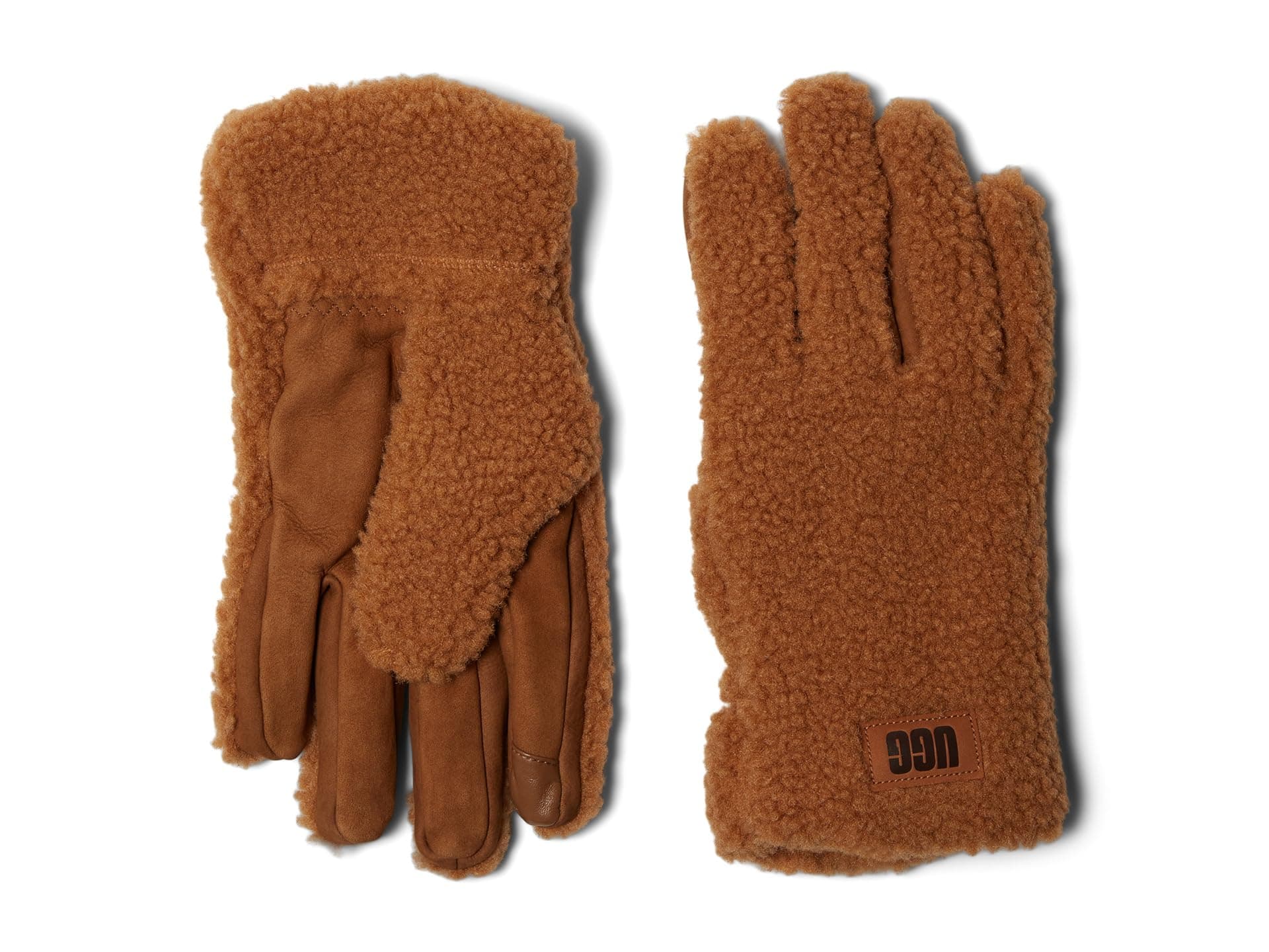 UGG Fluff Glove — cor Marrom
