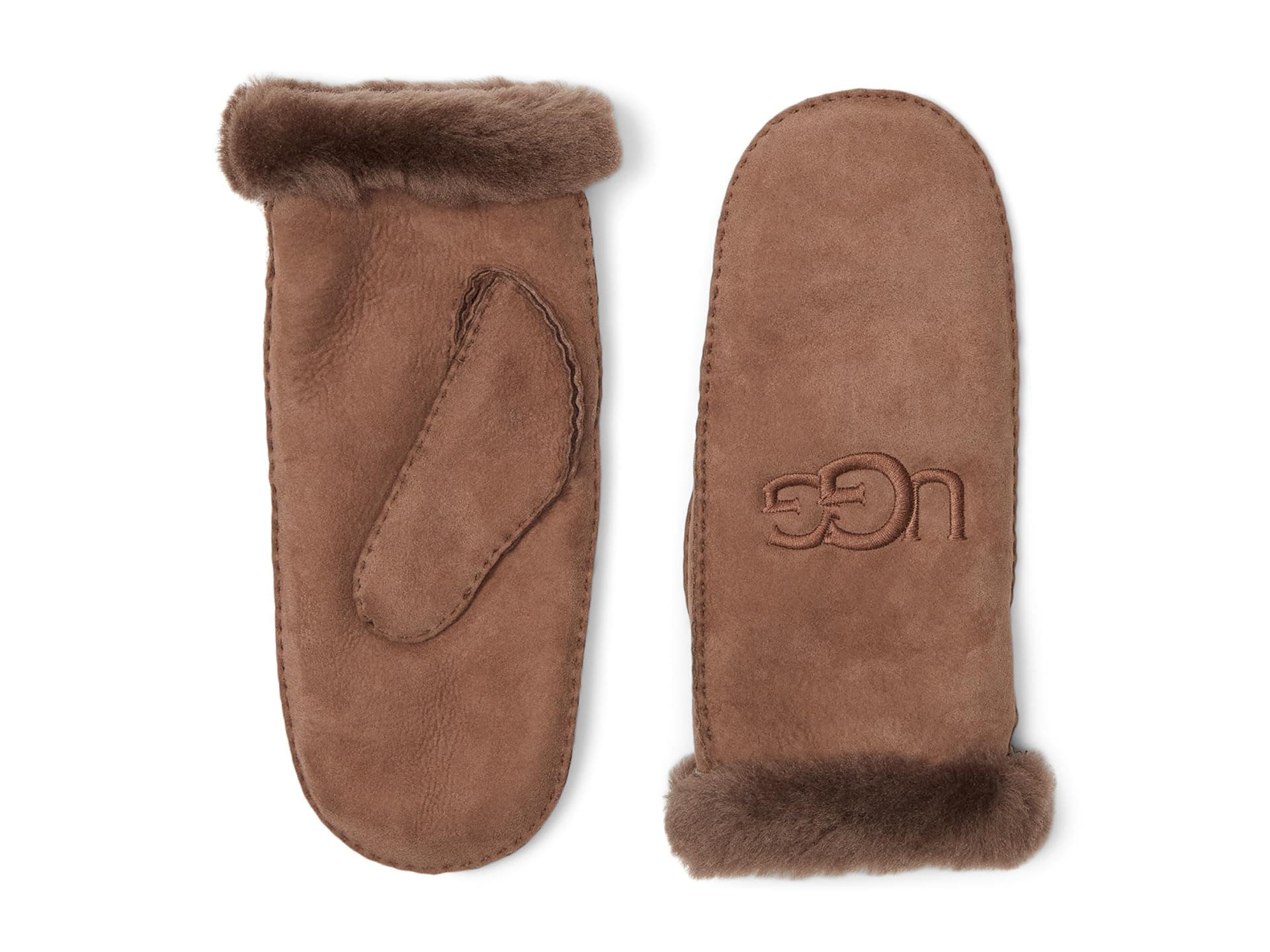 UGG Sheepskin Embroider Mitten — cor Marrom