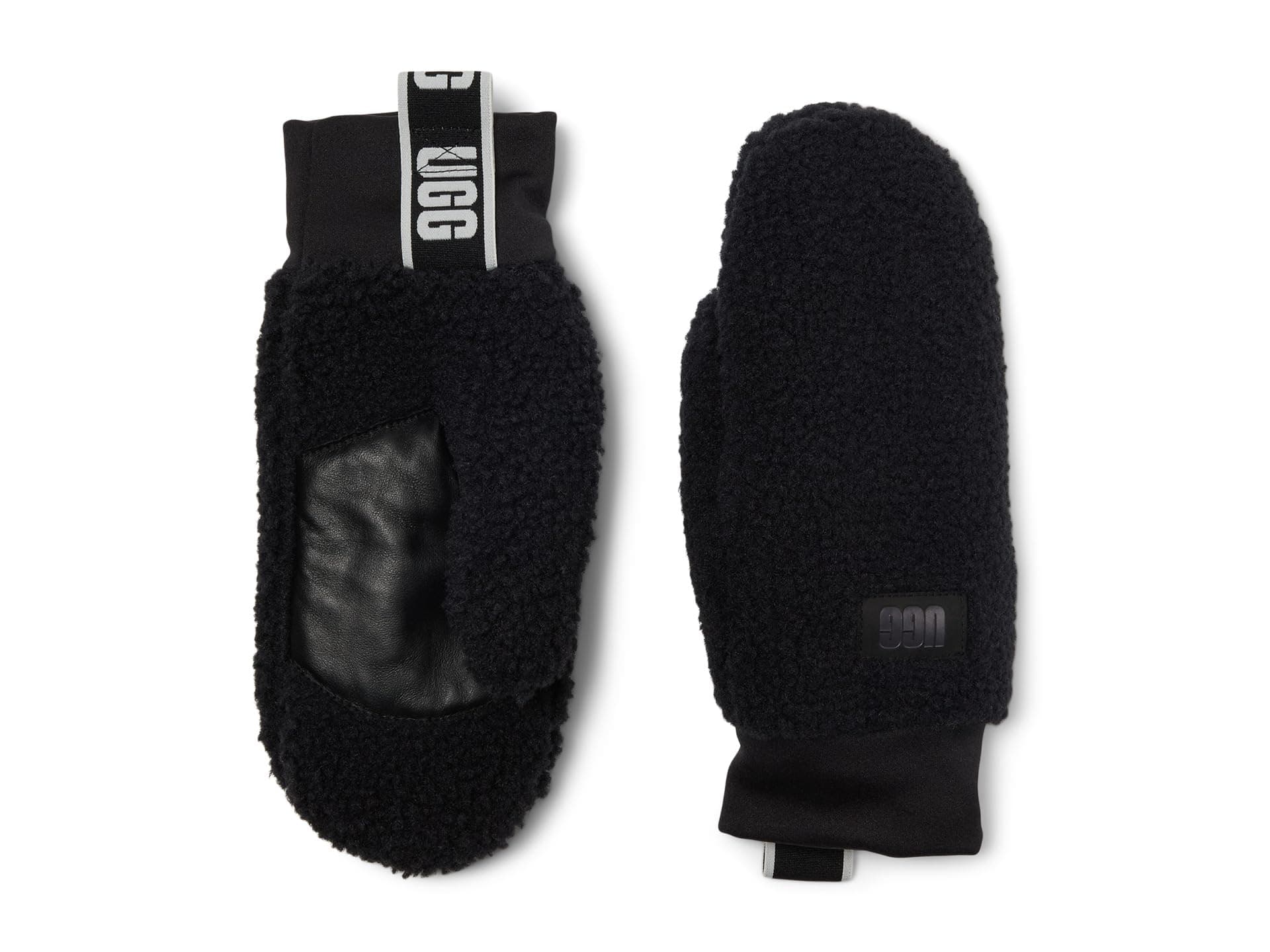 UGG Uggfluff Mitten With Logo Tape — cor Preto