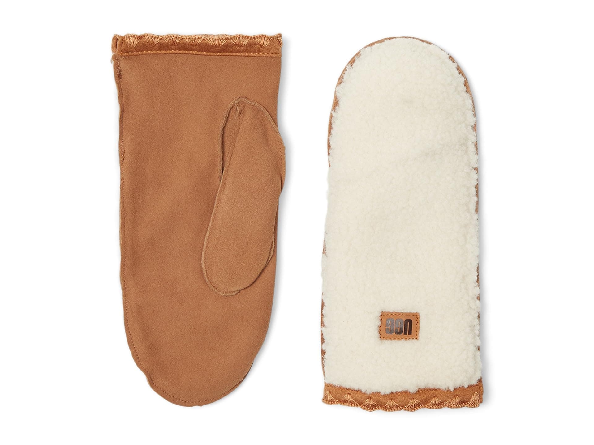 UGG Uggfluff Scalloped Mitten — cor Off-white